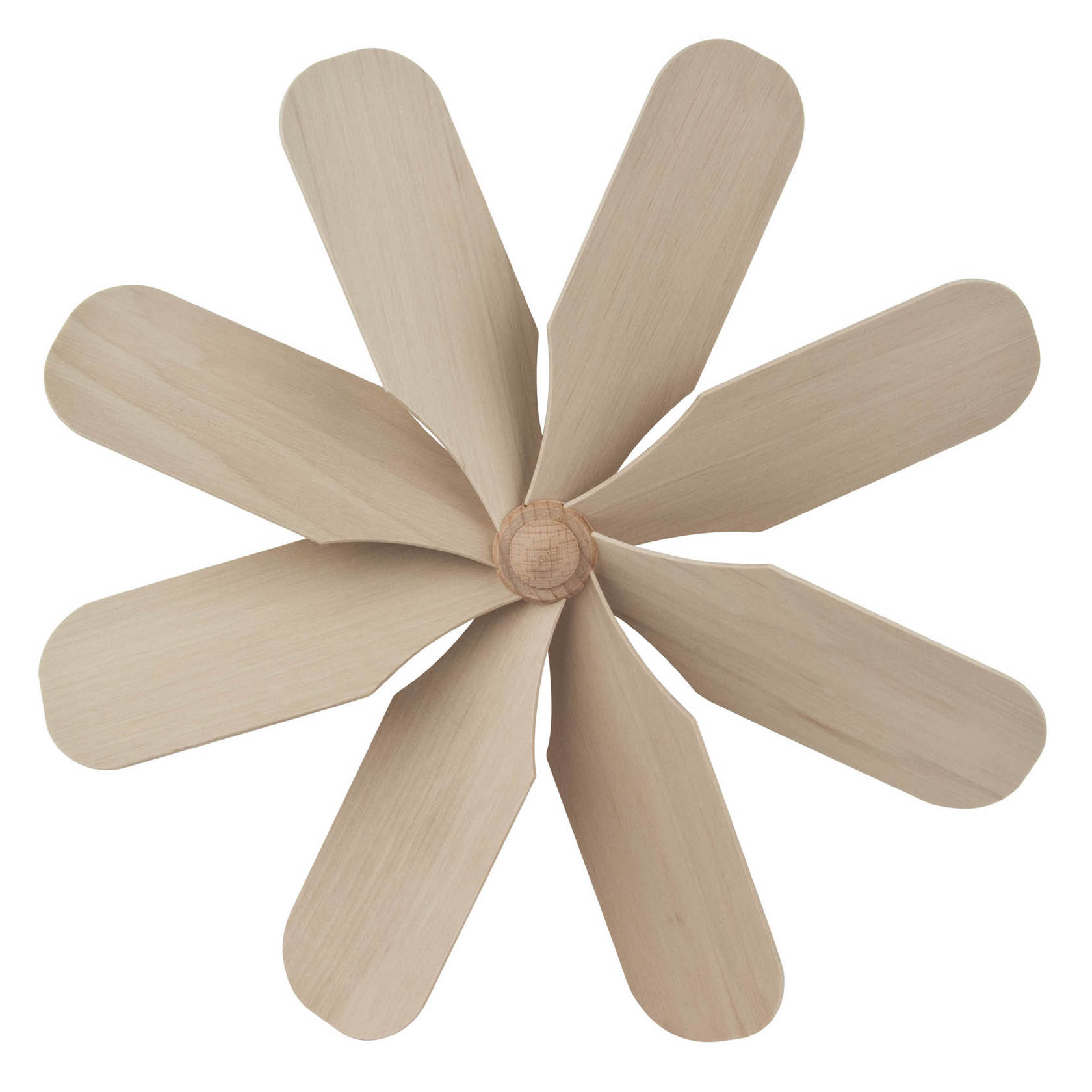 Wooden impeller with eight wide, rounded blades evenly spaced around a central hub. im Dregeno Online Shop günstig kaufen