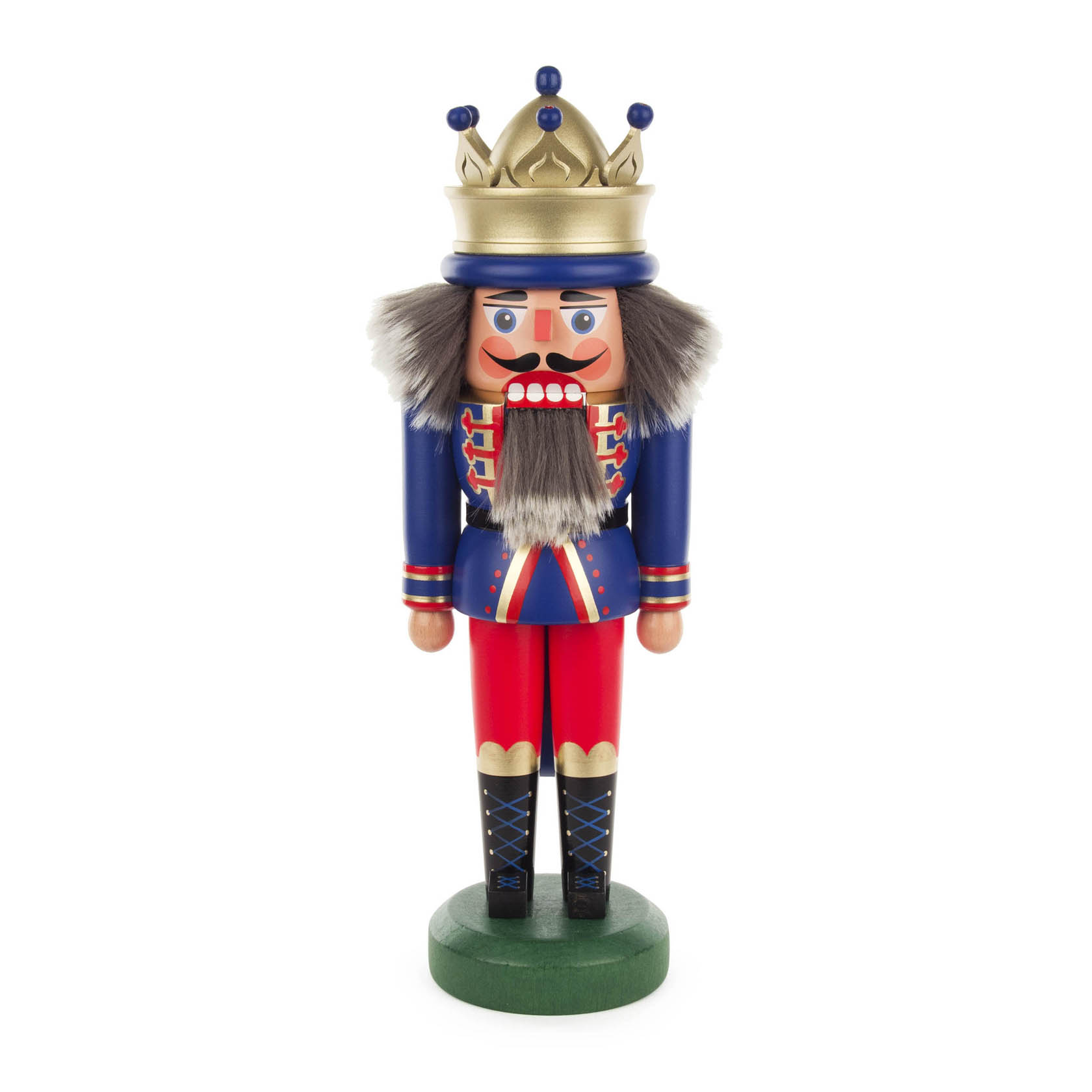 Nussknacker König mit Krone 30cm blau/matt im Dregeno Online Shop günstig kaufen