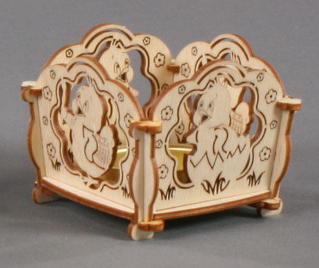 Bastelset Teelichthalter Motiv: Kücken 7,3x5,8x7,3cm im Dregeno Online Shop günstig kaufen