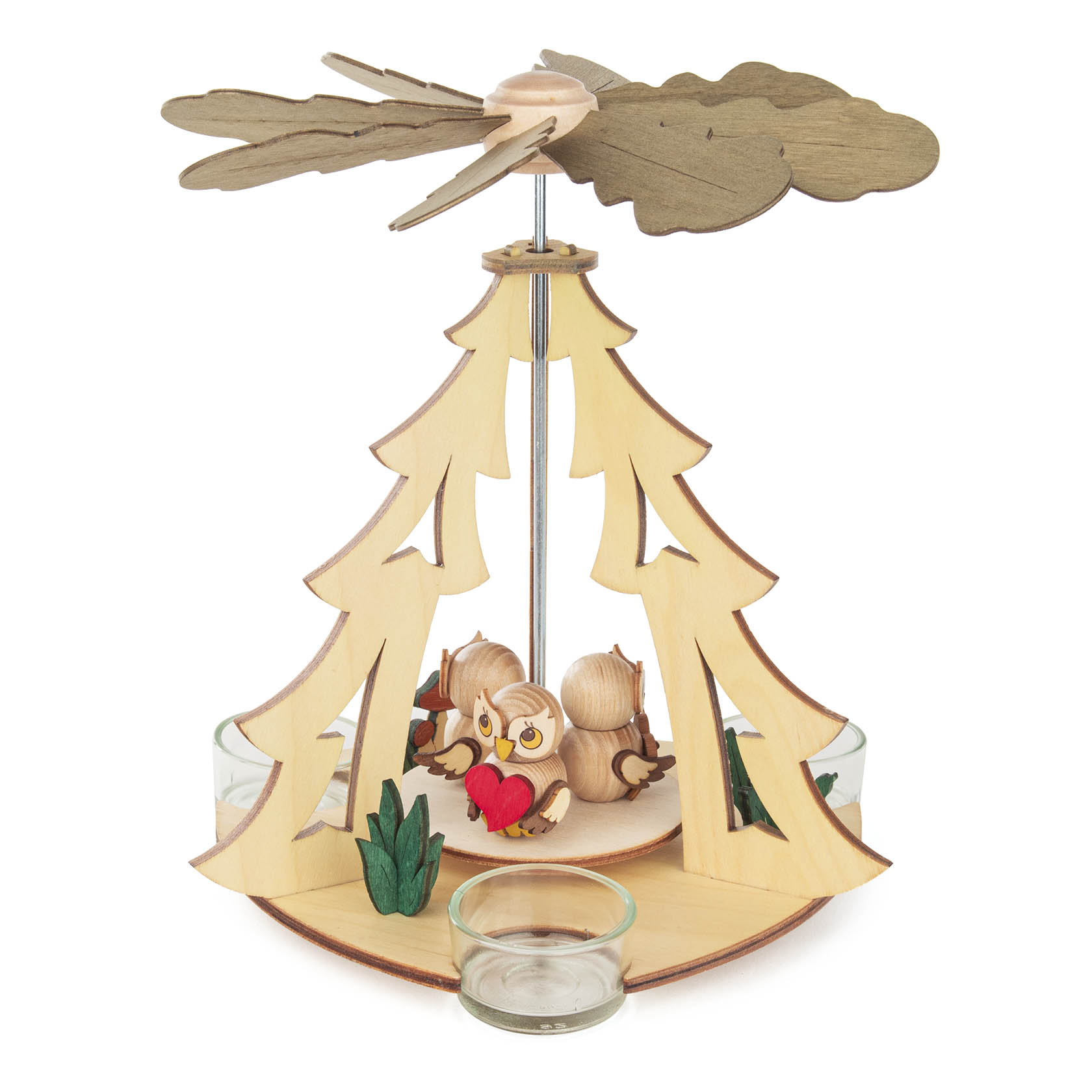 Pyramide mit 3 Eulenkindern für Teelichte im Dregeno Online Shop günstig kaufen