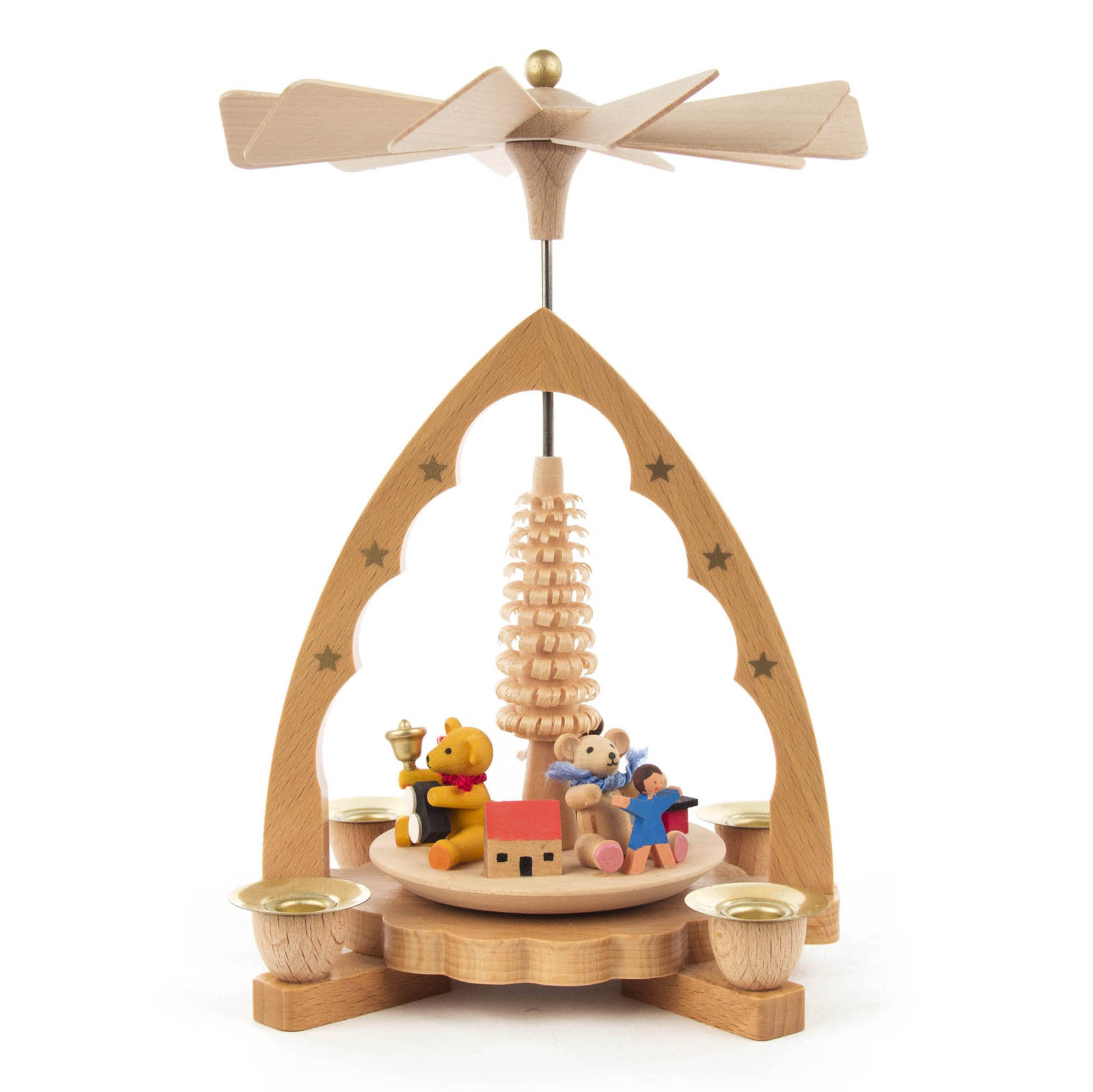 Pyramide Bärenkinder, natur für Kerzen d=10mm im Dregeno Online Shop günstig kaufen