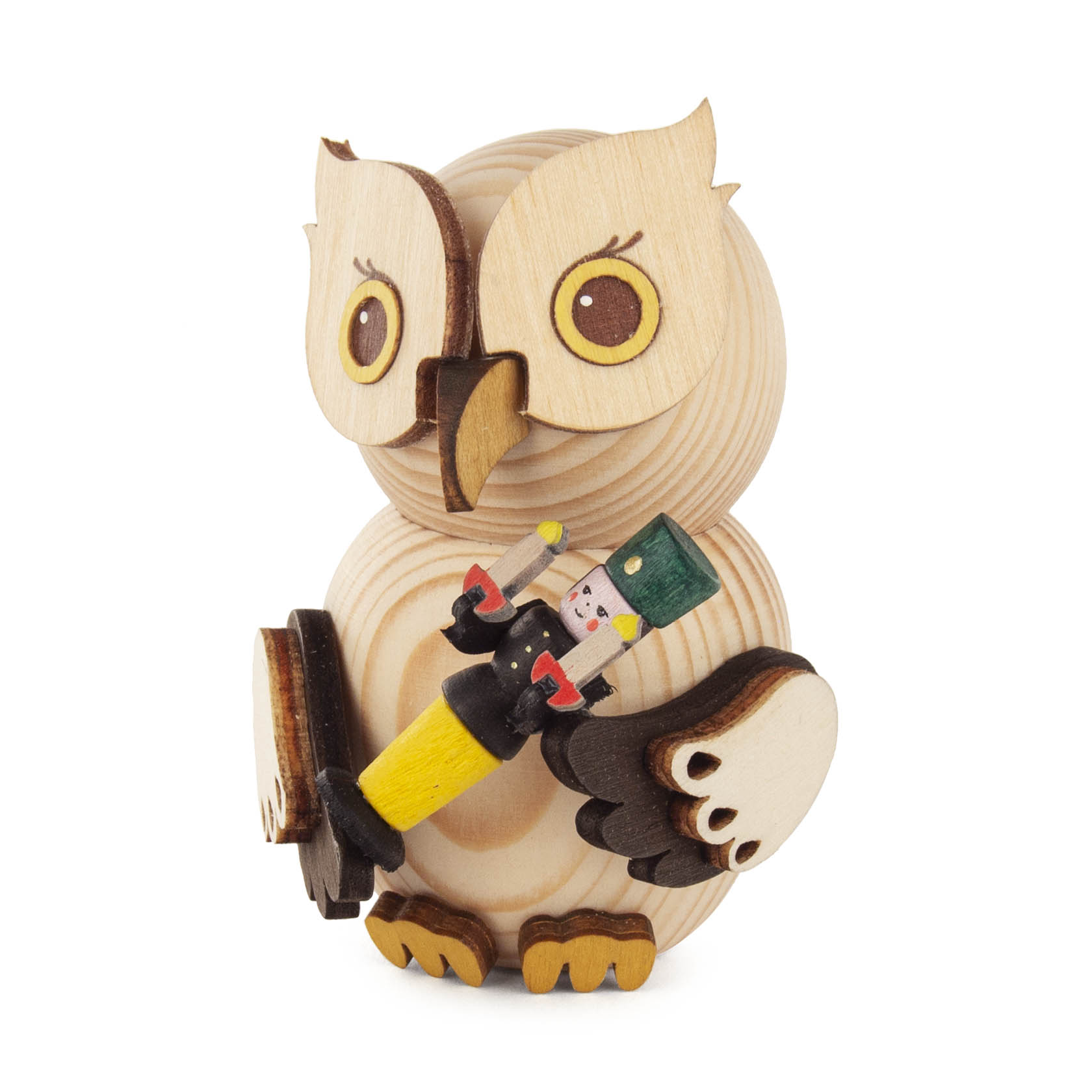 Wooden mini owl with miner im Dregeno Online Shop günstig kaufen