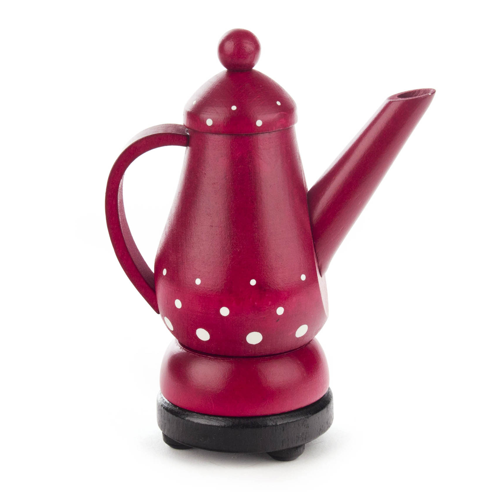 Räucherfigur Kaffeekanne rot