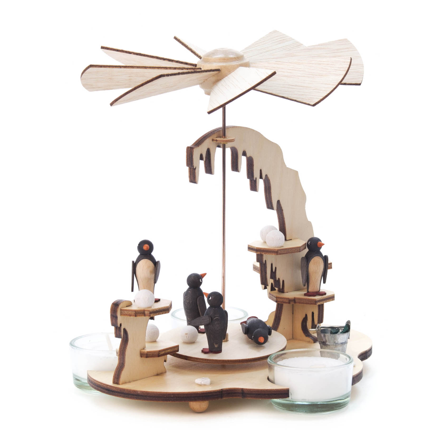 Pyramide mit Pinguinen, für Teelichte im Dregeno Online Shop günstig kaufen