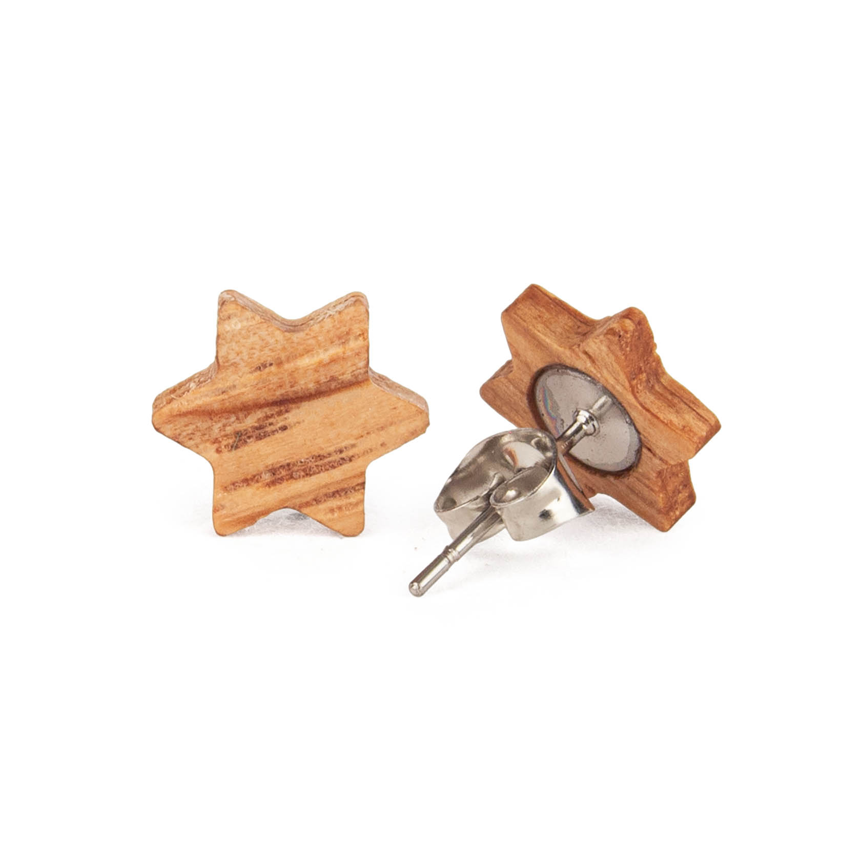 Ohrringe Stern mittel aus Eichenholz im Dregeno Online Shop günstig kaufen