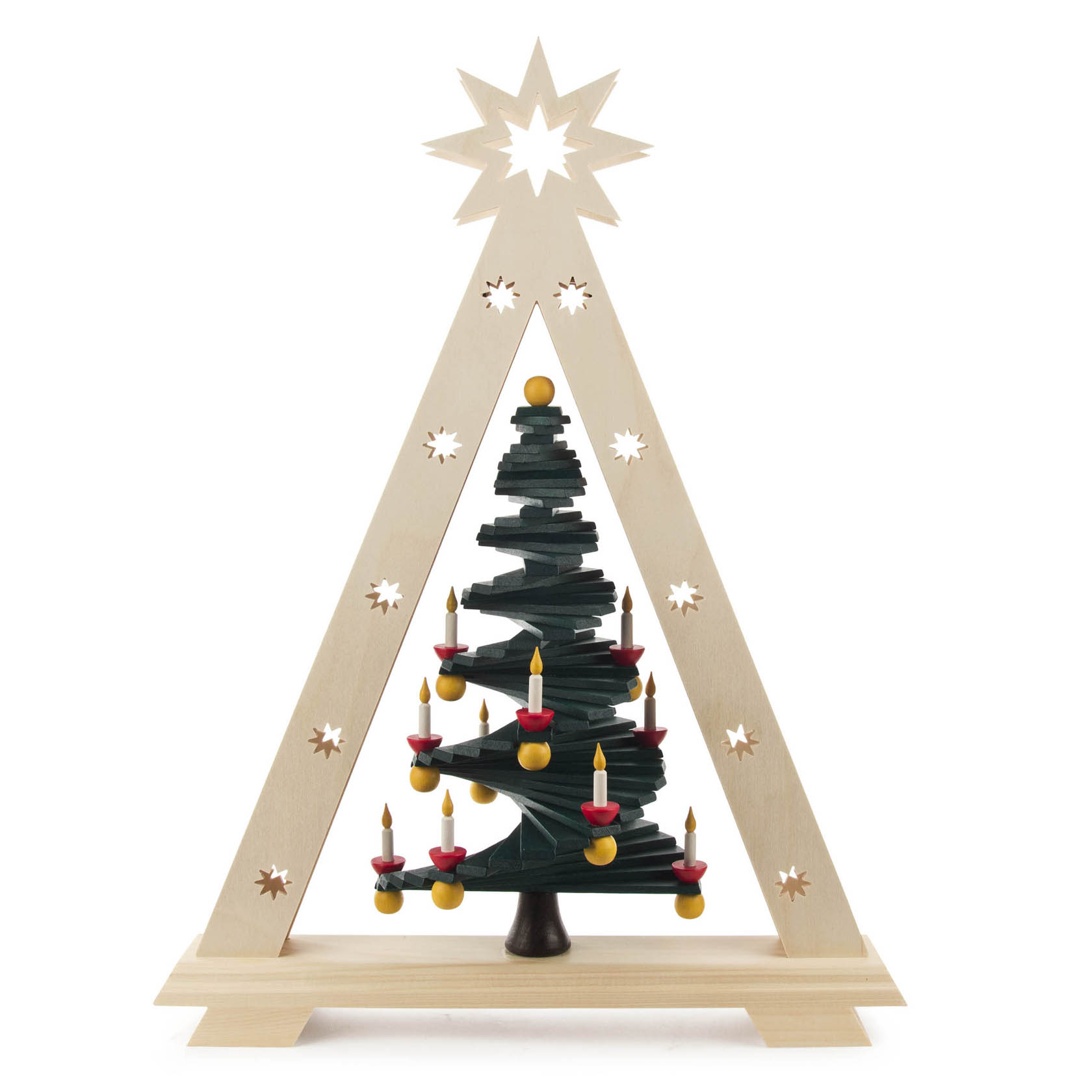 Schwibbogen Spitze-Stufenbaum mit LED-Beleuchtung (Input 100-240V) im Dregeno Online Shop günstig kaufen