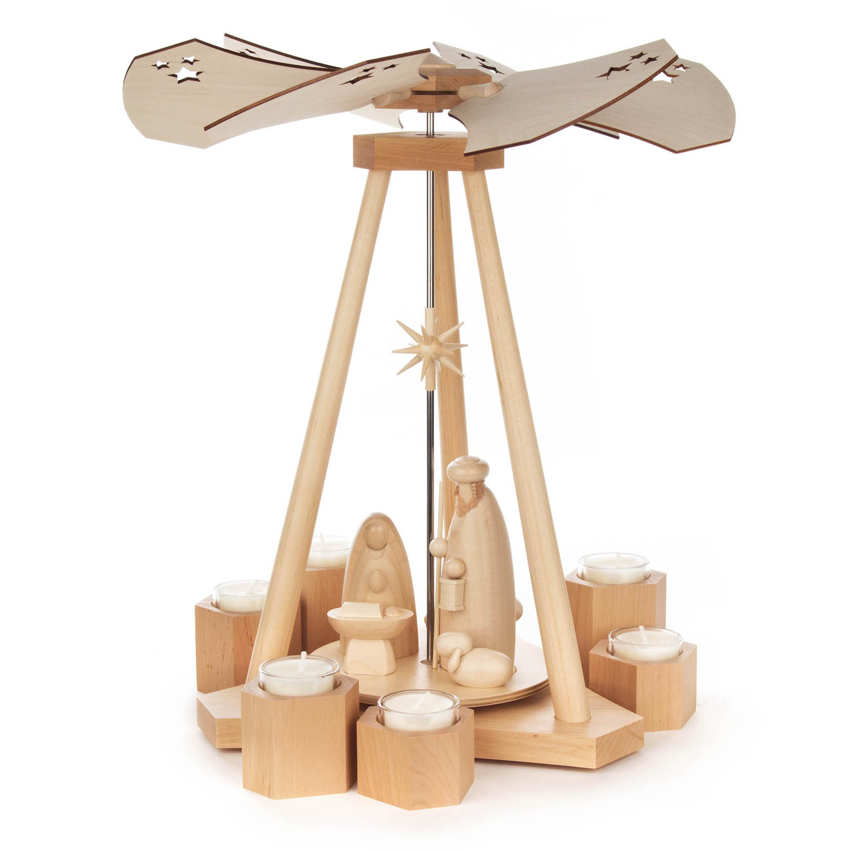 Delta-Pyramide Heilige Nacht für Teelichte oder Kerzen 14mm im Dregeno Online Shop günstig kaufen