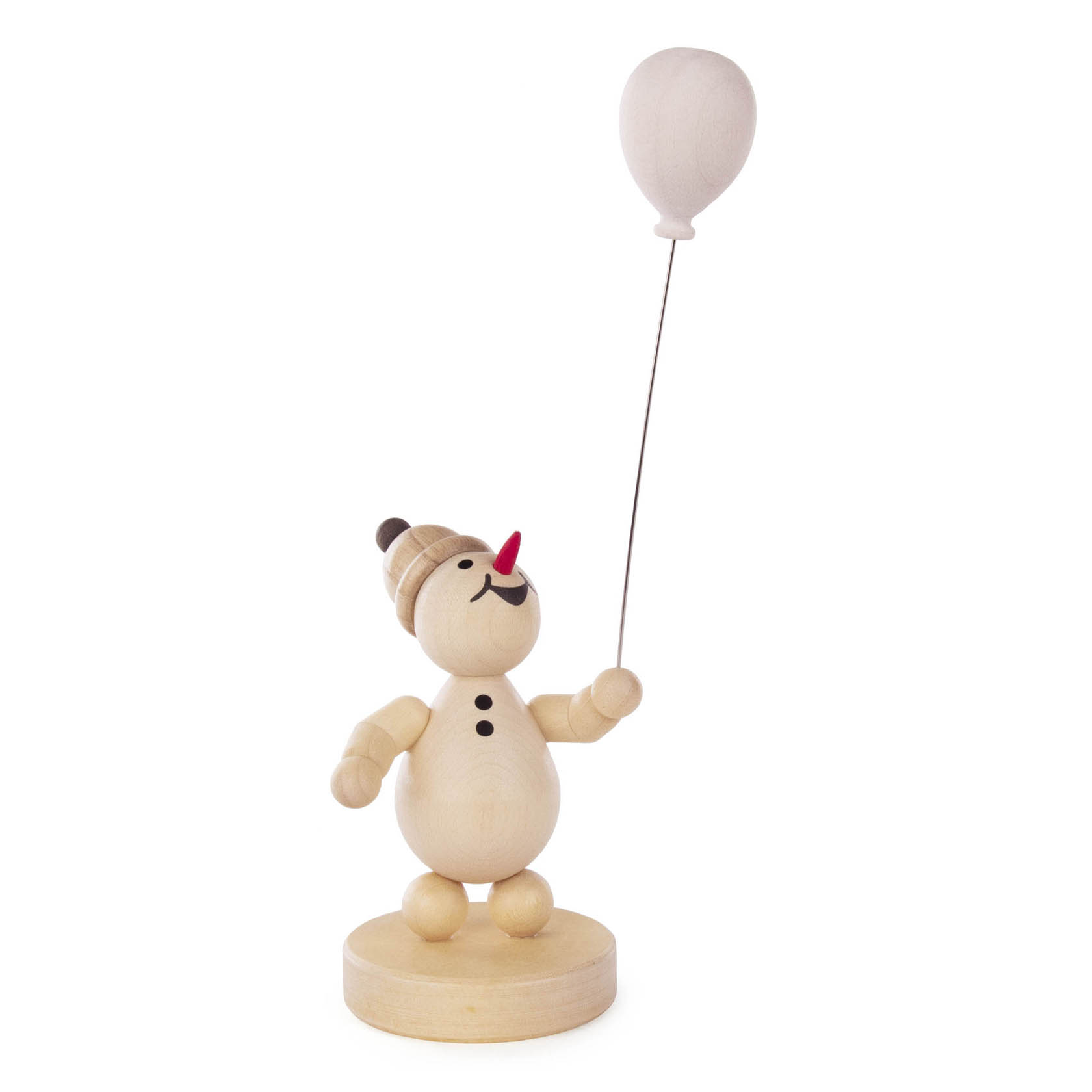 Schneemann Junior mit Luftballon
