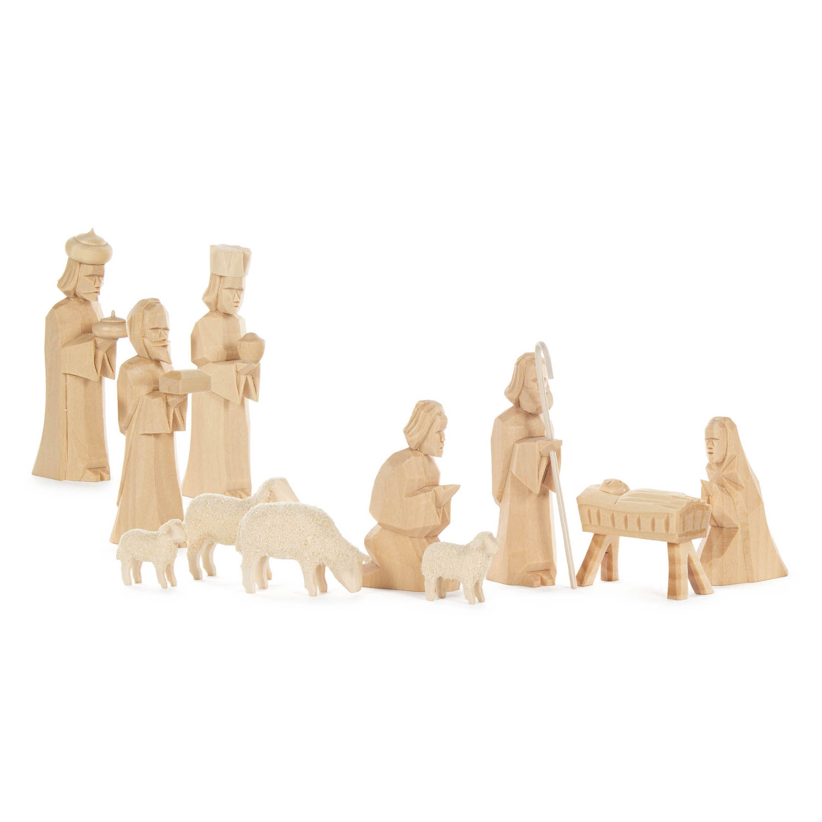 Krippefiguren geschnitzt natur (11) im Dregeno Online Shop günstig kaufen