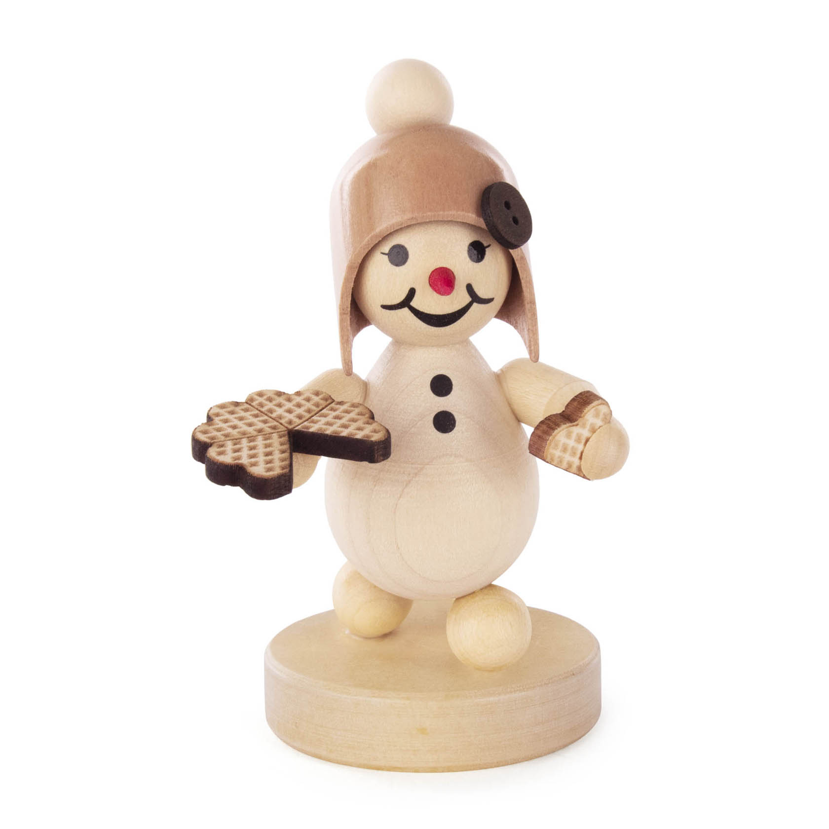 Schneemädchen mit Waffel