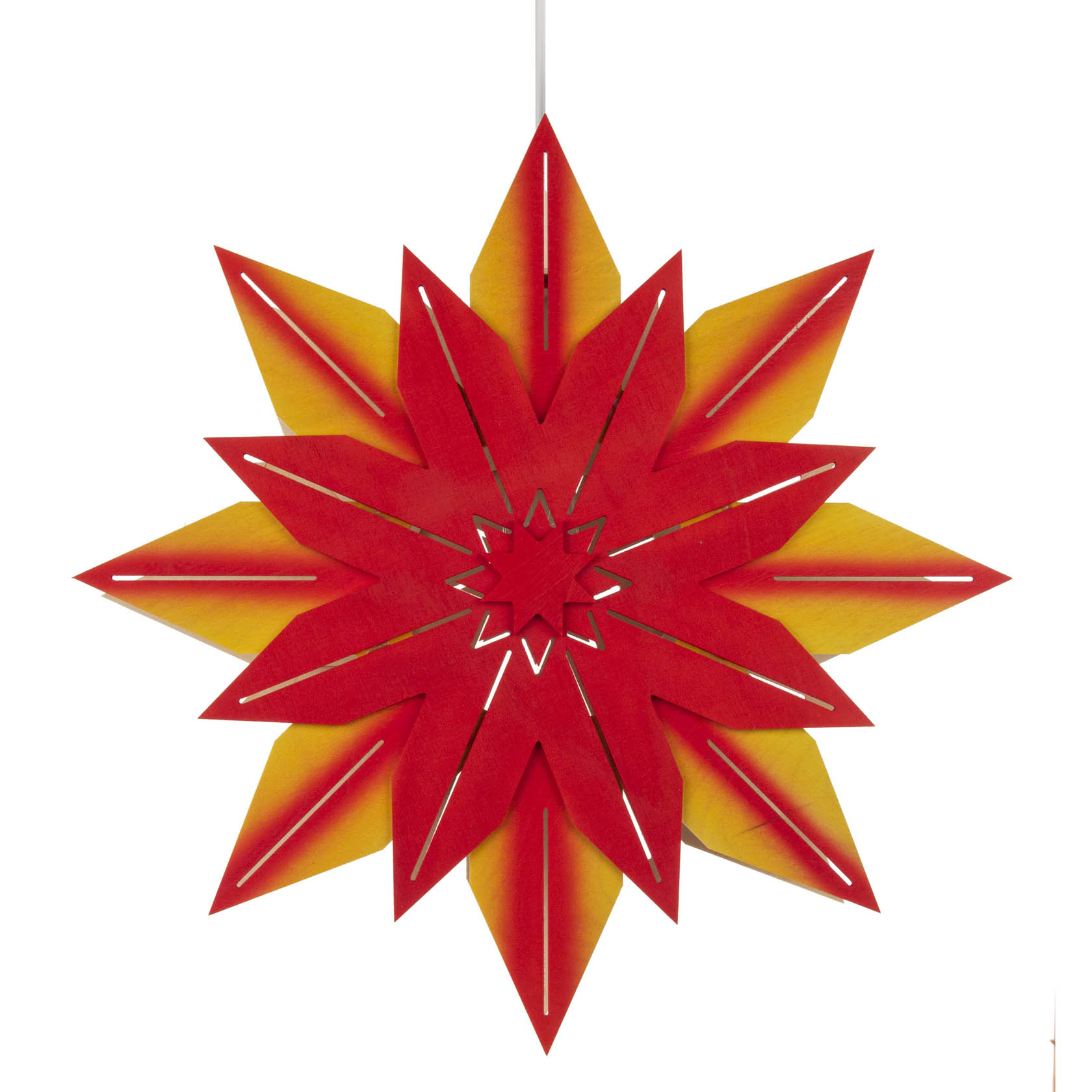 Weihnachtstern gelb-rot mit elektrischer Beleuchtung im Dregeno Online Shop günstig kaufen