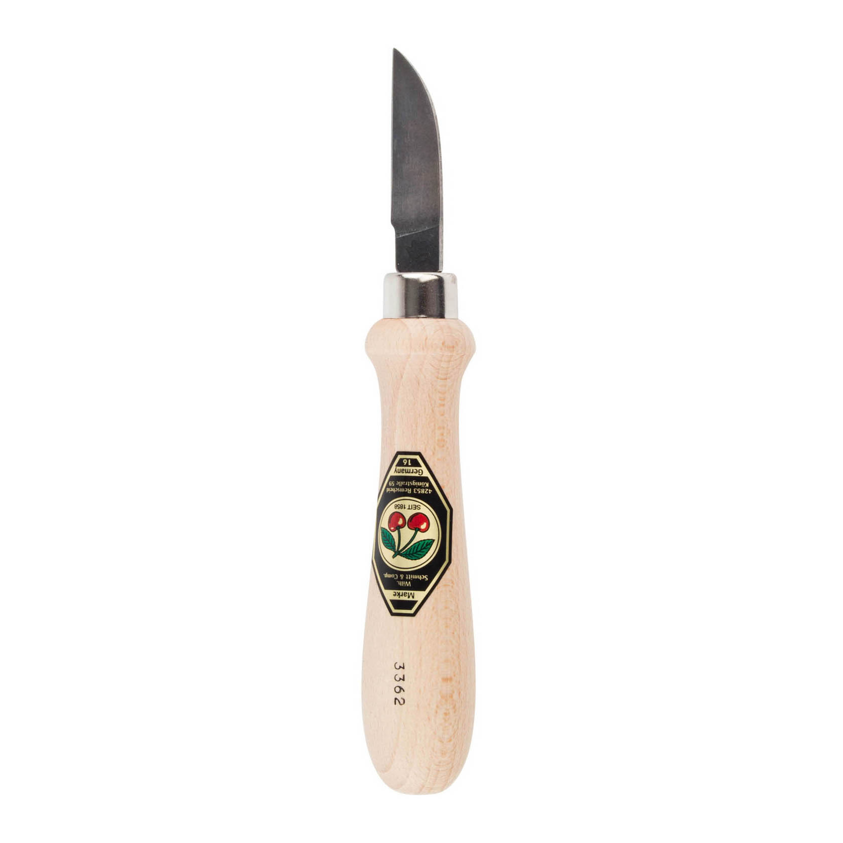 Kirschen-Kerbschnitzmesser Nr. 3362 mit rundem Rücken und gerader Schneide im Dregeno Online Shop günstig kaufen