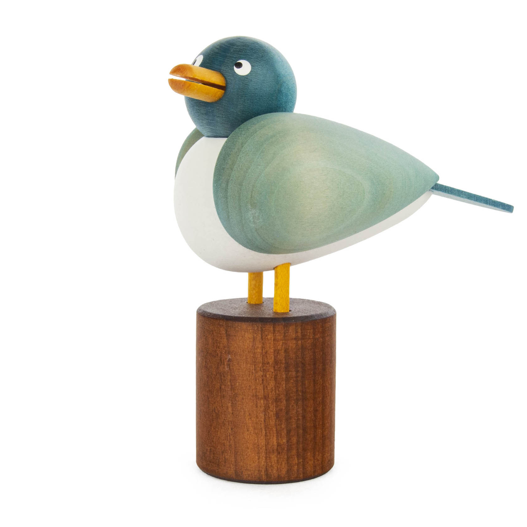Möwe klein stehend, blau