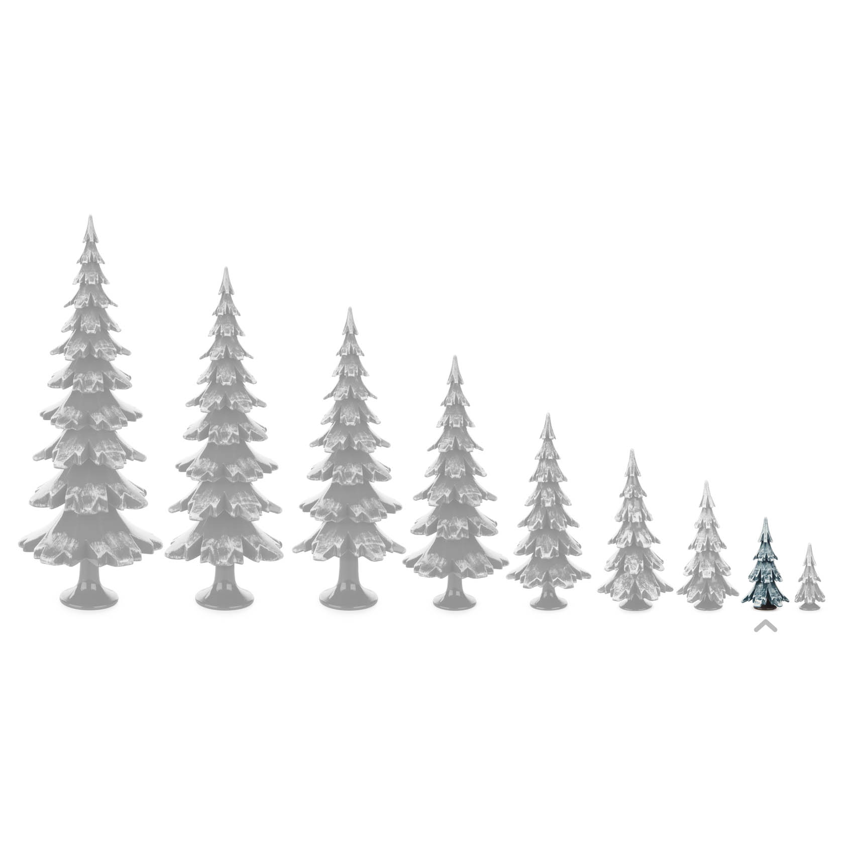 Massivholzbaum grün/weiß 9 cm