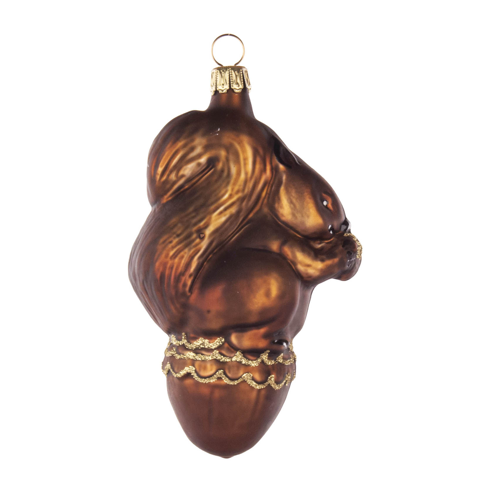 Thüringer Christbaumschmuck Eichhörnchen auf Nuß