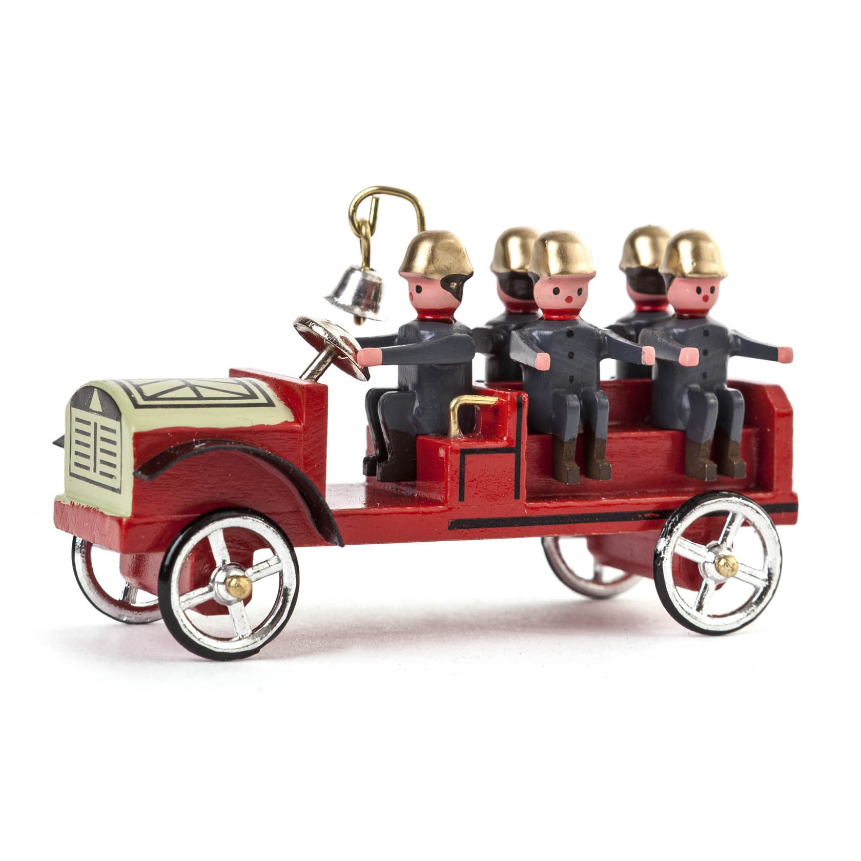 wooden  fire engine with firefighters im Dregeno Online Shop günstig kaufen