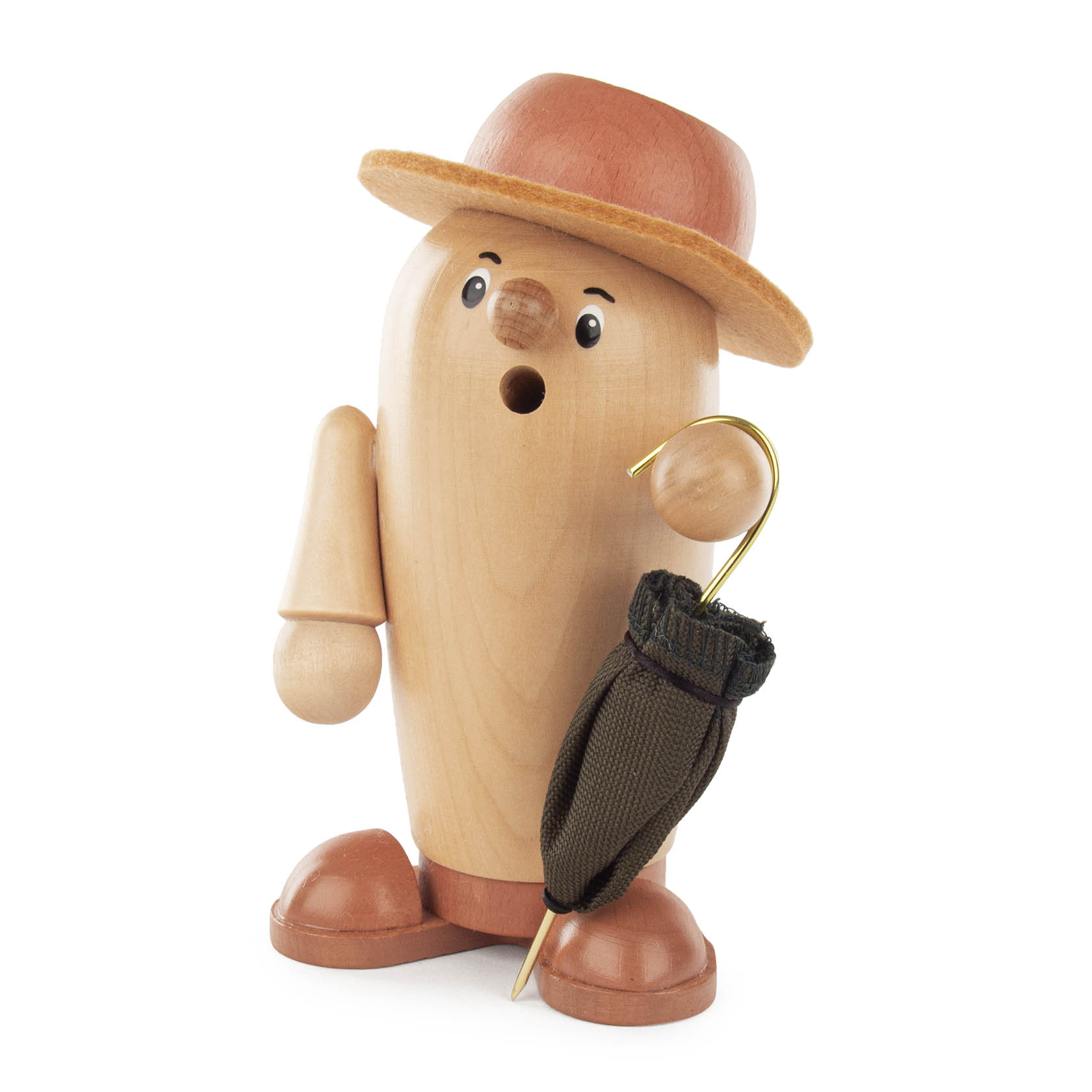 Räucherfigur "Rudi der Charmeur" natur/braun mit Schirm im Dregeno Online Shop günstig kaufen