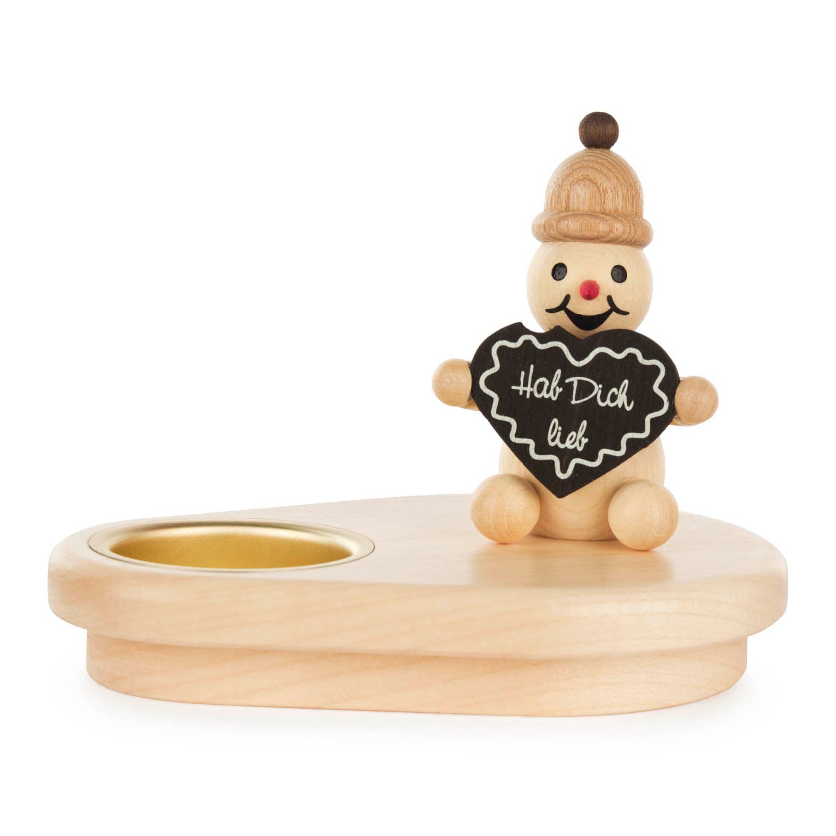 Teelichthalter Schneeman Junior mit Lebkuchenherz  im Dregeno Online Shop günstig kaufen