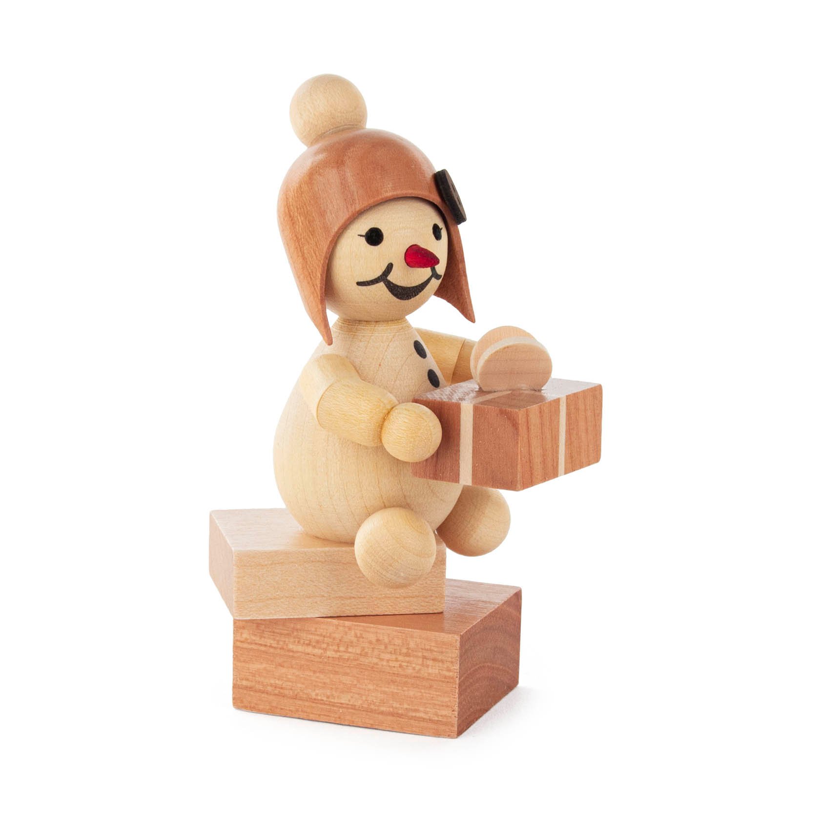 Schneemädchen mit Geschenk