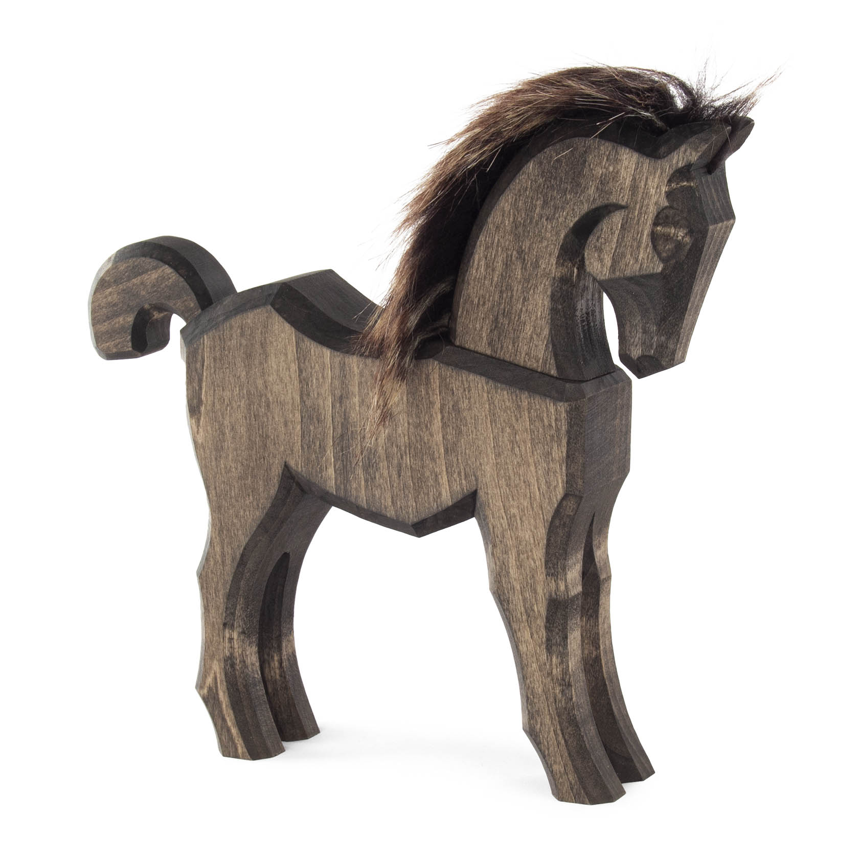 Pferd Nikilus schwarz mit brauner Mähne im Dregeno Online Shop günstig kaufen