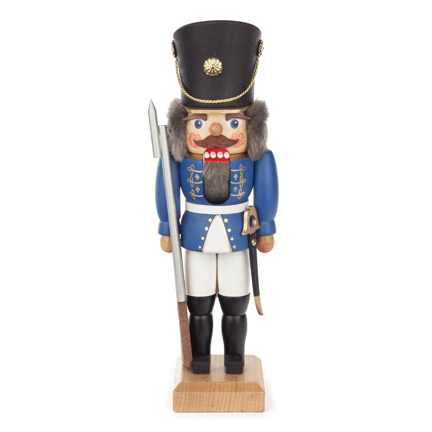 Nussknacker Soldat blau lasiert 29cm