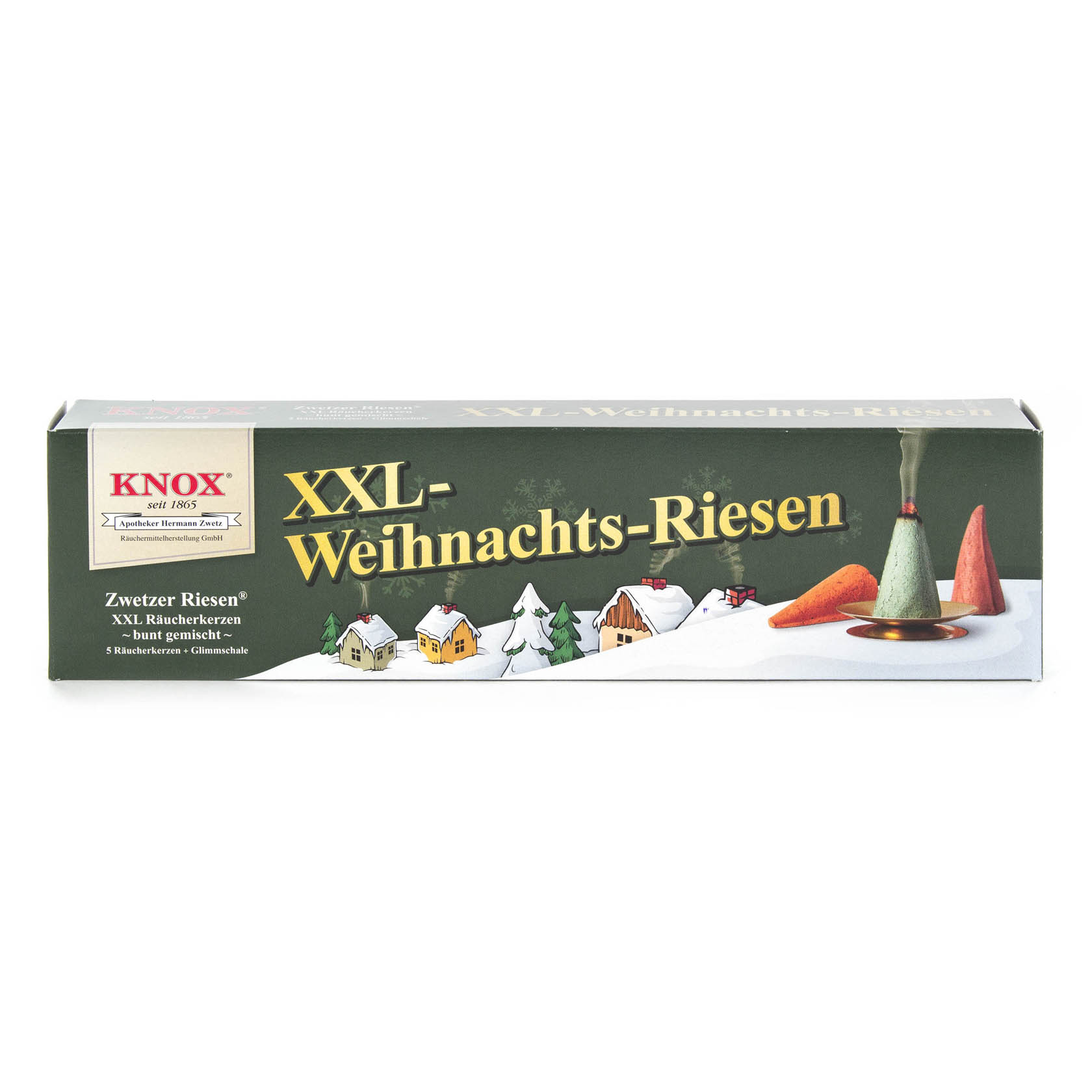 KNOX Räucherkerzen XXL-Weihnachtsriesen (5), inkl. Glimmschale (VE 20)