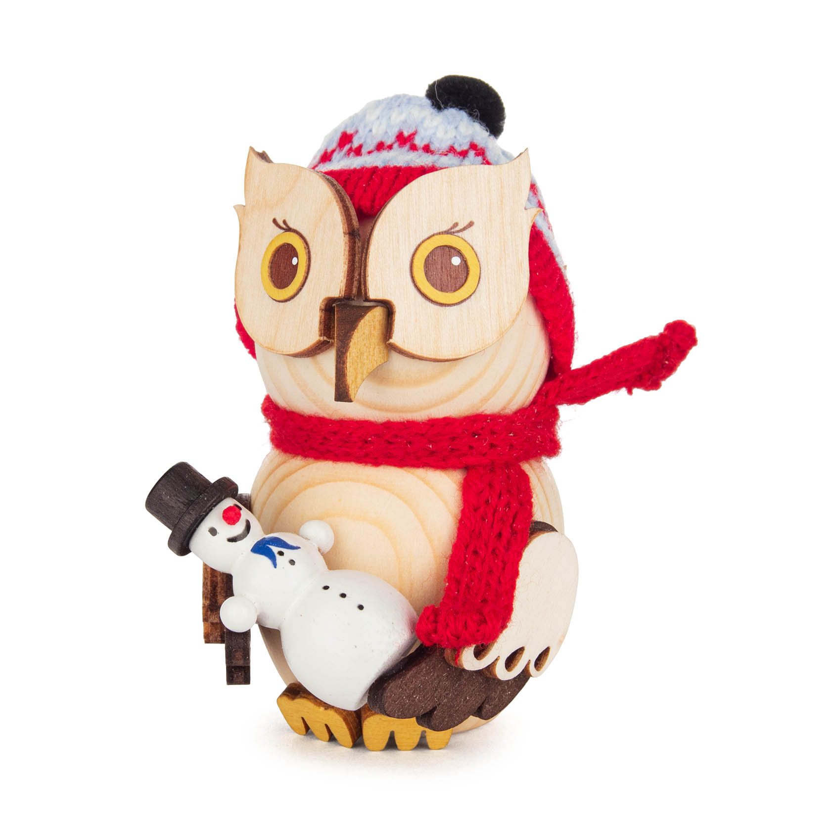 Mini-Eule mit Schneemann im Dregeno Online Shop günstig kaufen