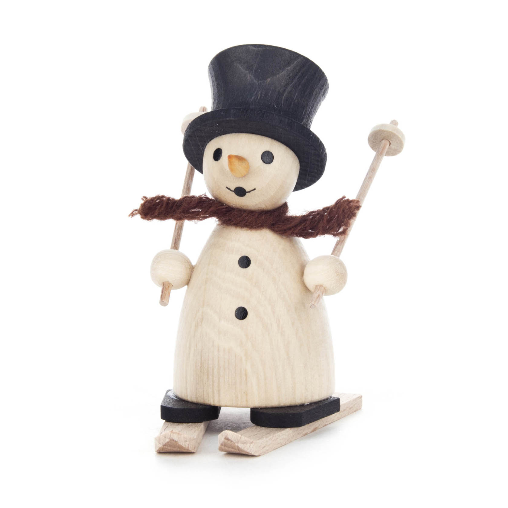 Schneemann auf Ski natur