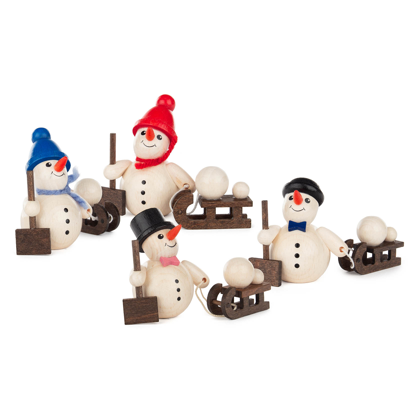 Schneemänner mit Schlitten und  Schneeball (4) im Dregeno Online Shop günstig kaufen