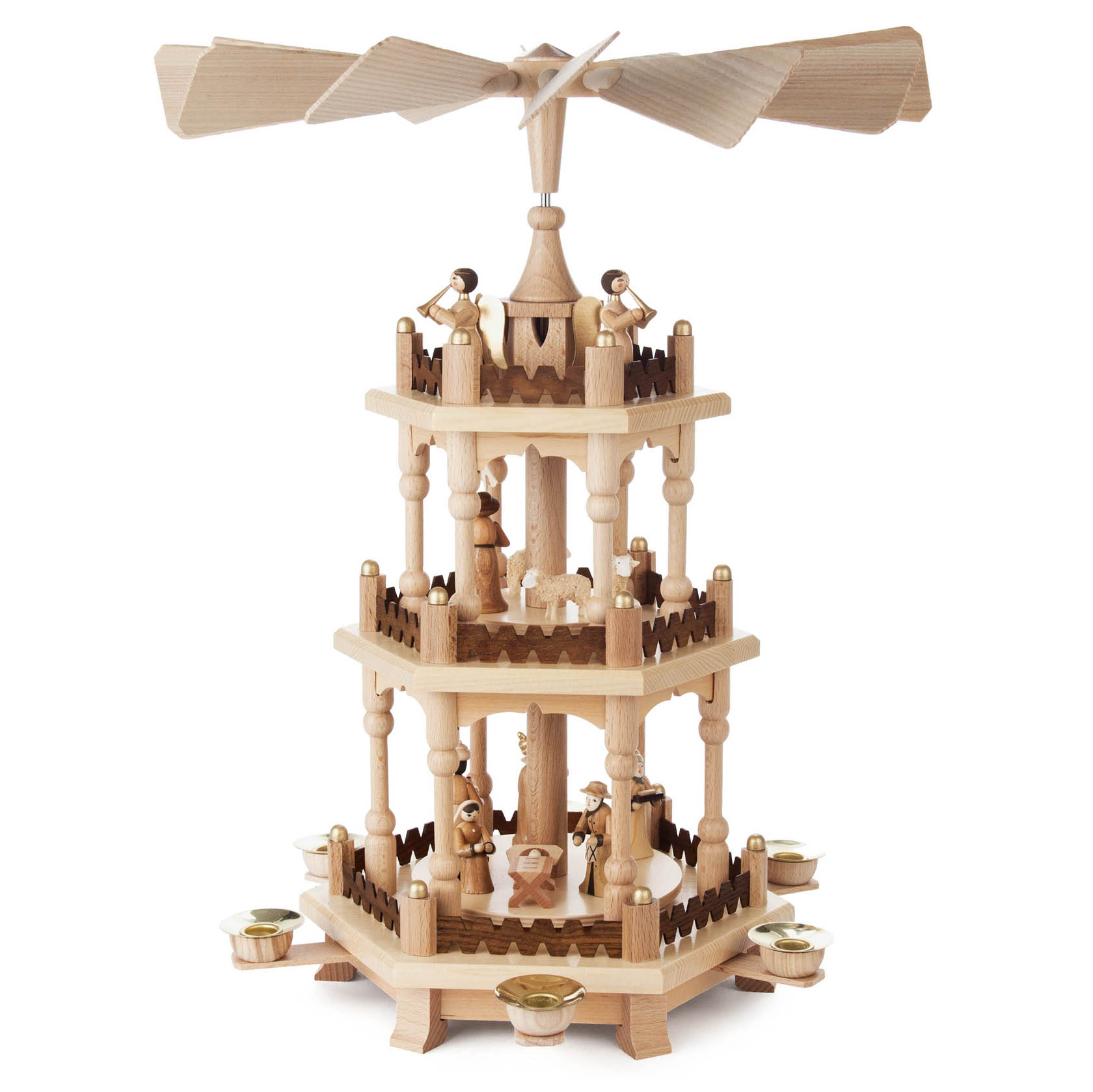 Pyramide mit Christi Geburt, 2-stöckig, für Kerzen d=14mm im Dregeno Online Shop günstig kaufen