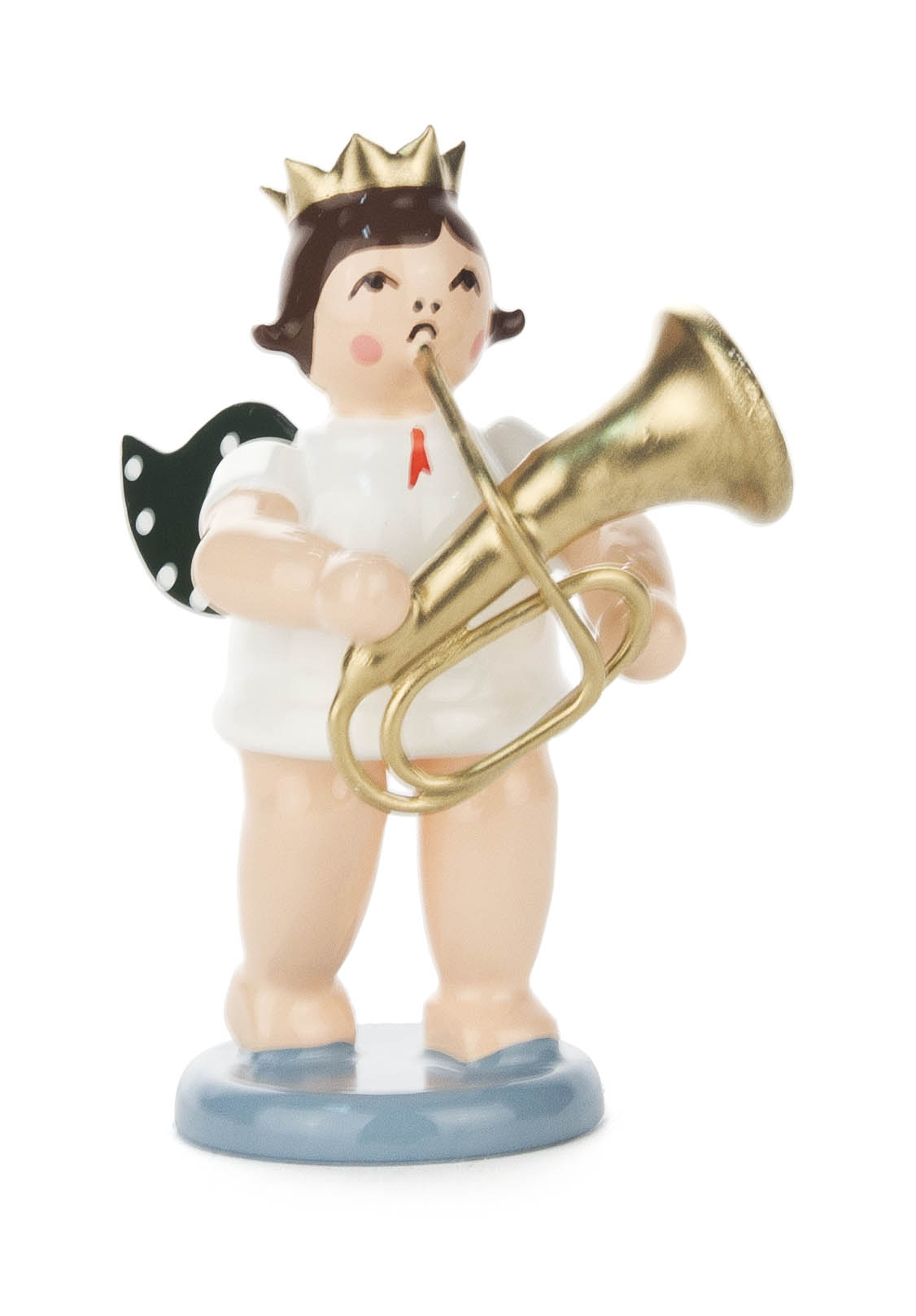 Engel mit Tenorhorn und Krone  