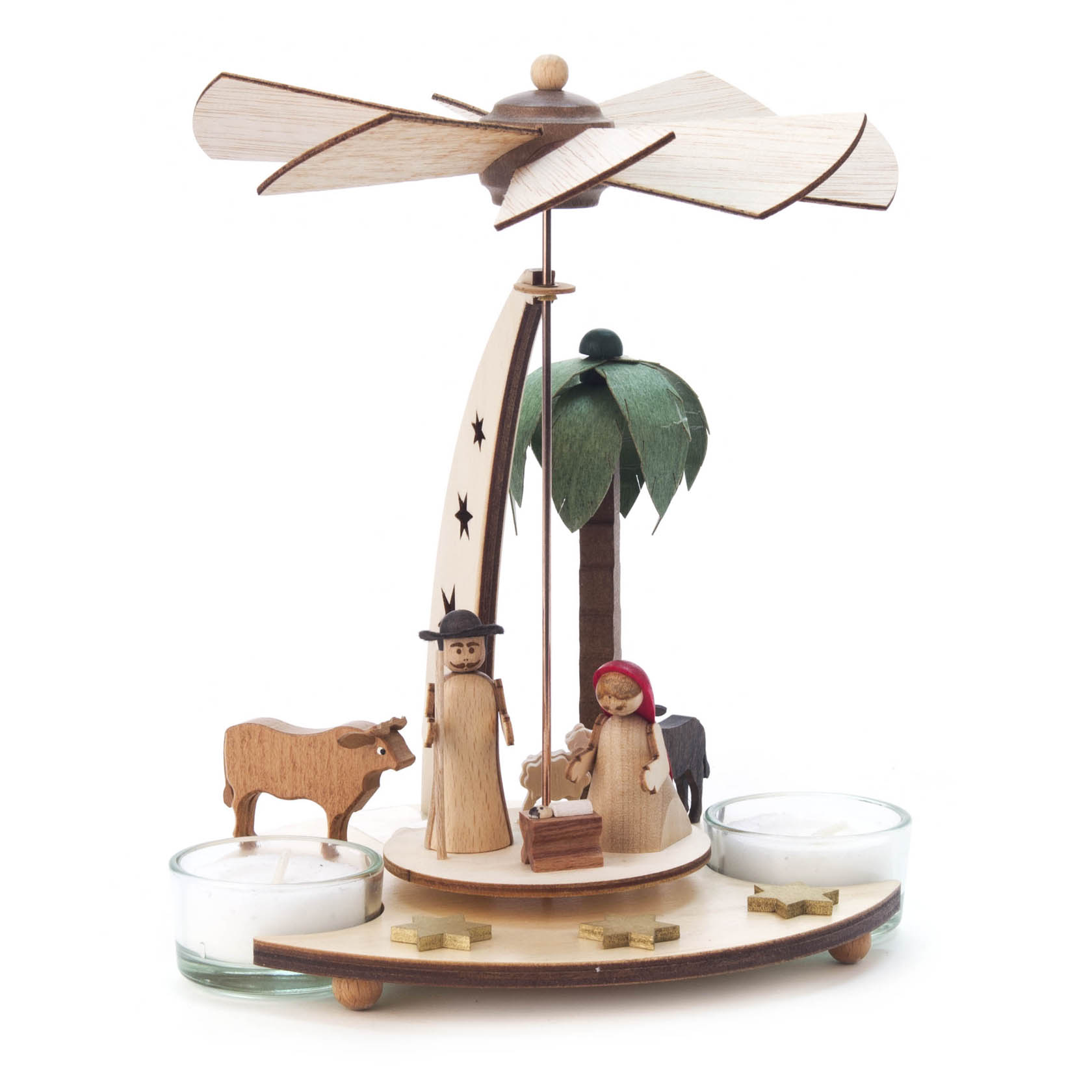 Pyramide mit Christi Geburt, für Teelichte im Dregeno Online Shop günstig kaufen