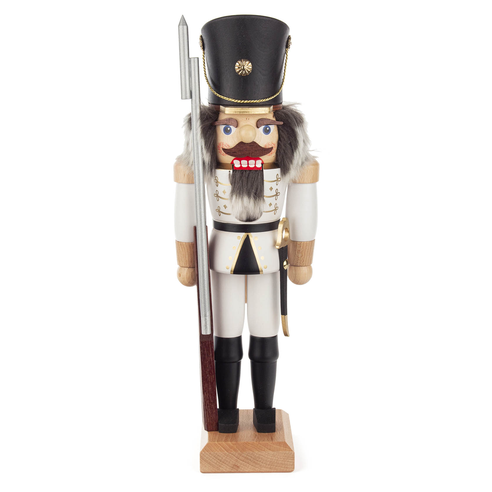 Nussknacker Soldat weiß lasiert 38cm im Dregeno Online Shop günstig kaufen