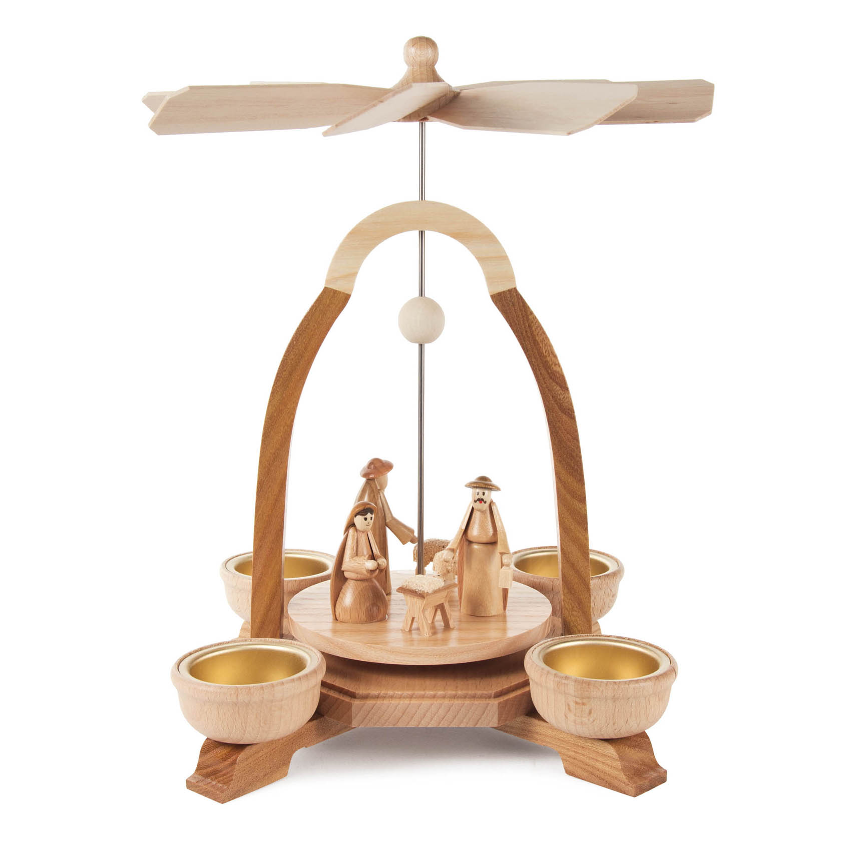 Pyramide mit Christi Geburt,  für Teelichte (helle Tüllen) im Dregeno Online Shop günstig kaufen