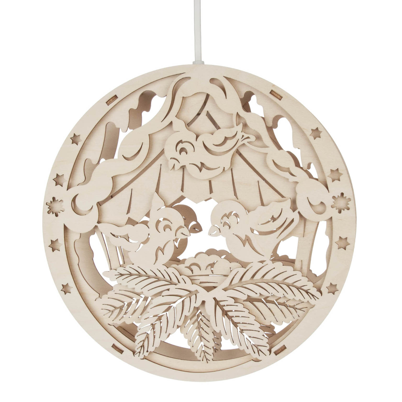 Fensterbild Vogelhäuschen elektr. Beleuchtung im Dregeno Online Shop günstig kaufen