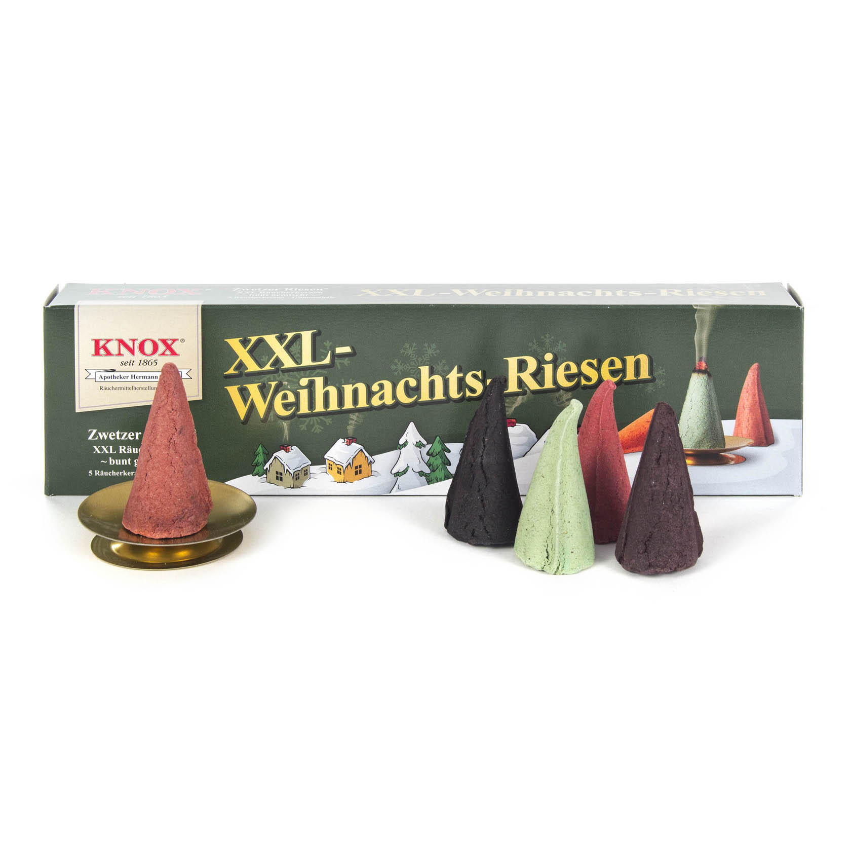 KNOX Räucherkerzen XXL-Weihnachtsriesen (5), inkl. Glimmschale (VE 20)