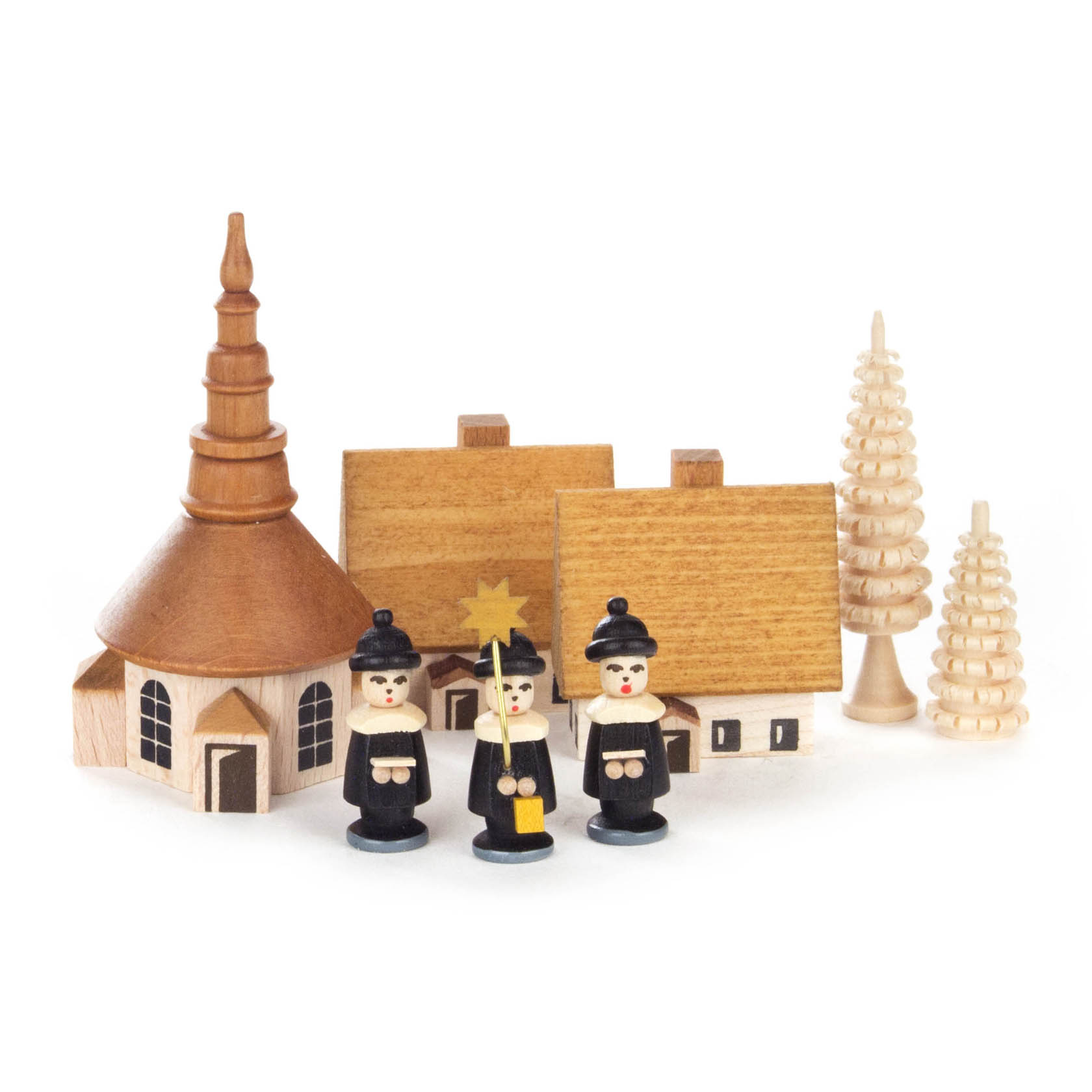 Kurrende mit Seiffener Kirche natur in Spandose