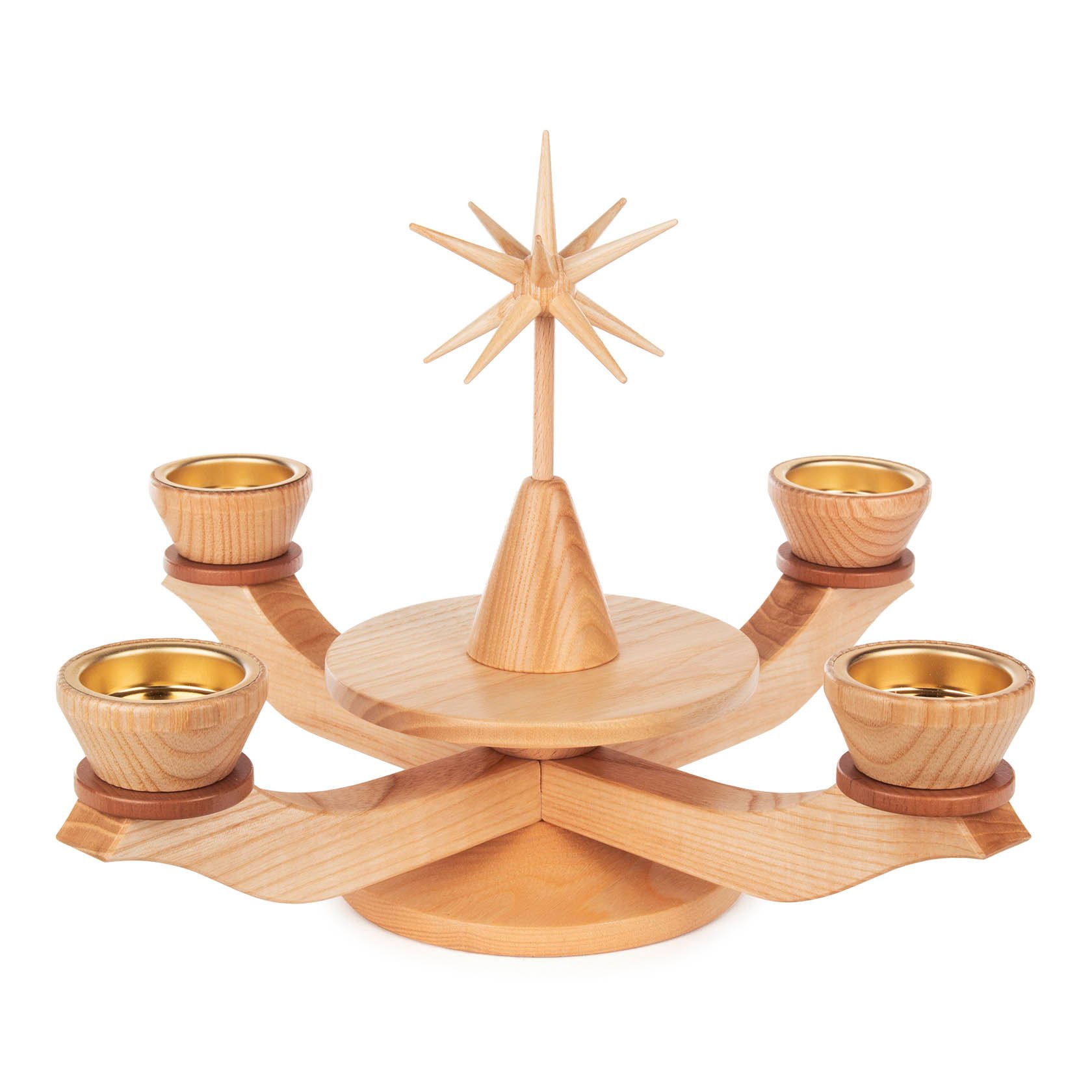 Adventsleuchter mit Stern natur für Teelichte im Dregeno Online Shop günstig kaufen