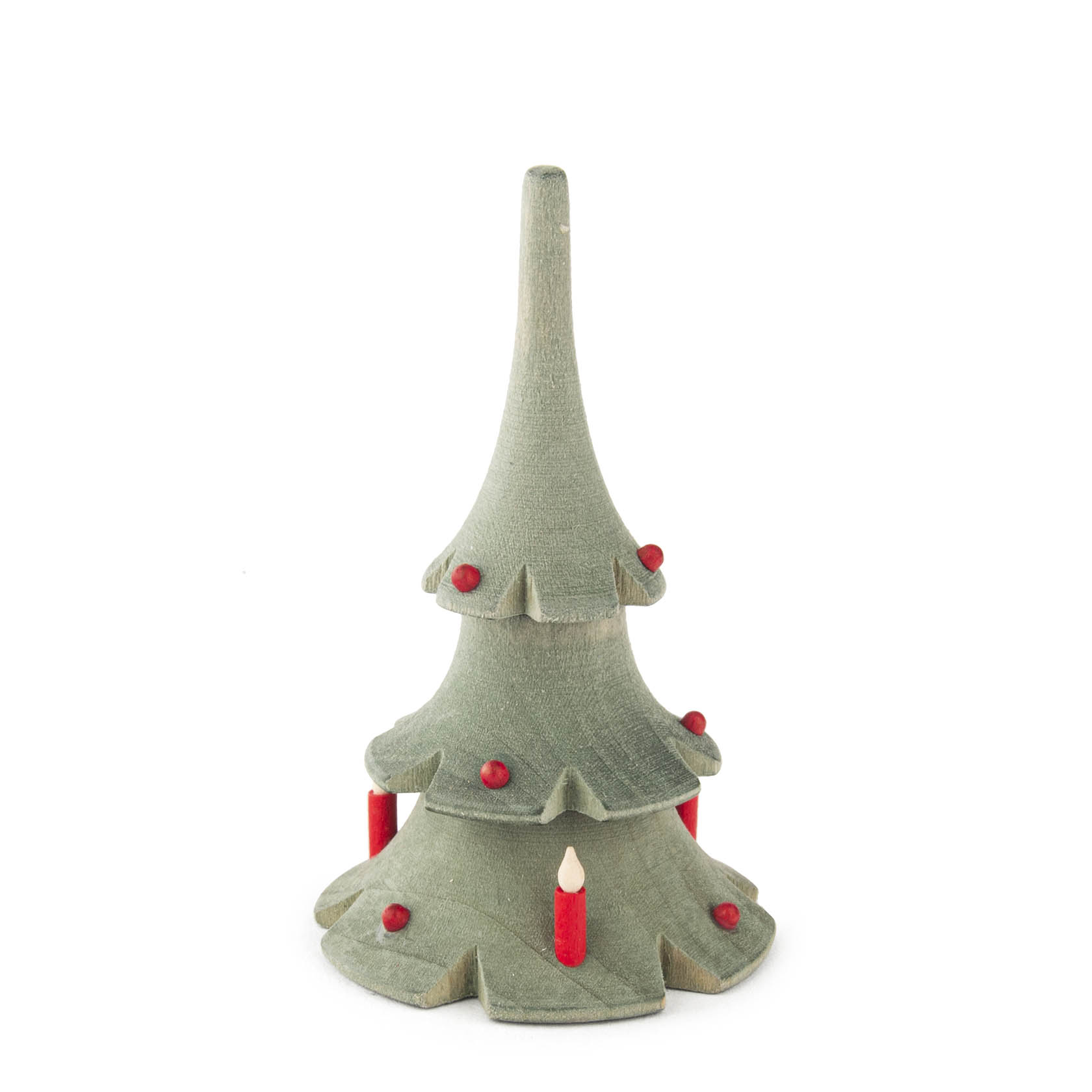 Weihnachtsbaum mittel, grün lasiert mit Kugeln und Kerzen im Dregeno Online Shop günstig kaufen