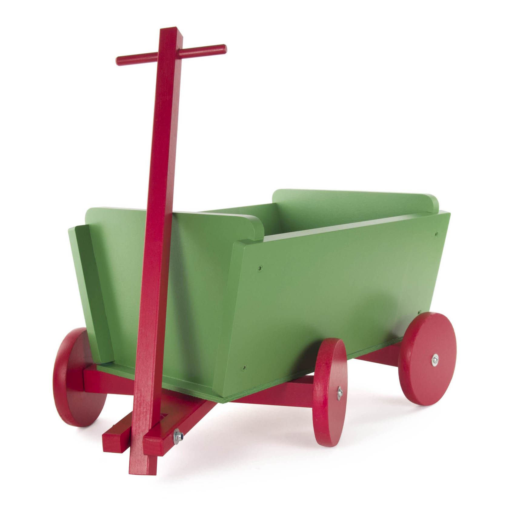 Bollerwagen grün mit roten Rädern im Dregeno Online Shop günstig kaufen