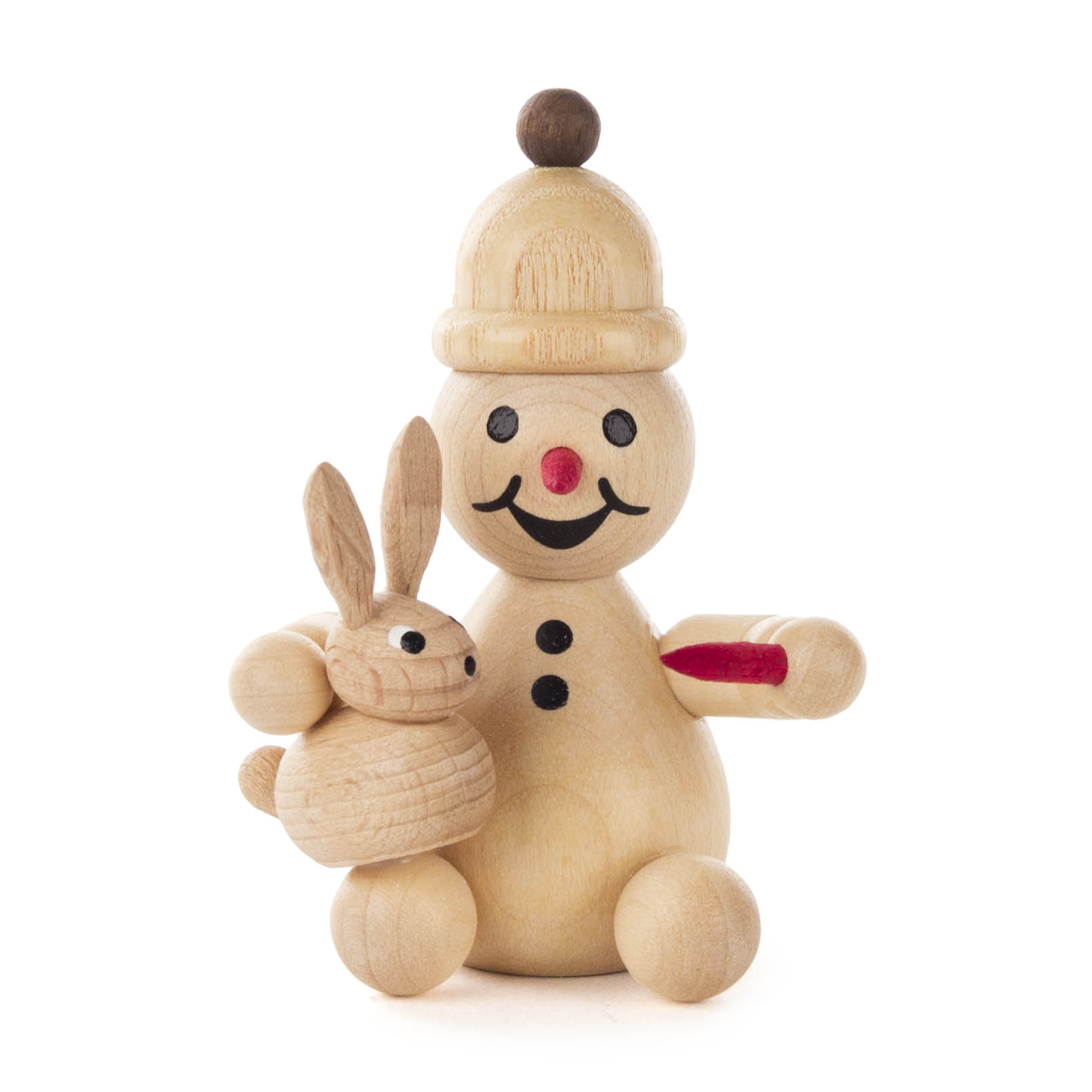 Schneemann Junior mit Hase auf Schoß im Dregeno Online Shop günstig kaufen
