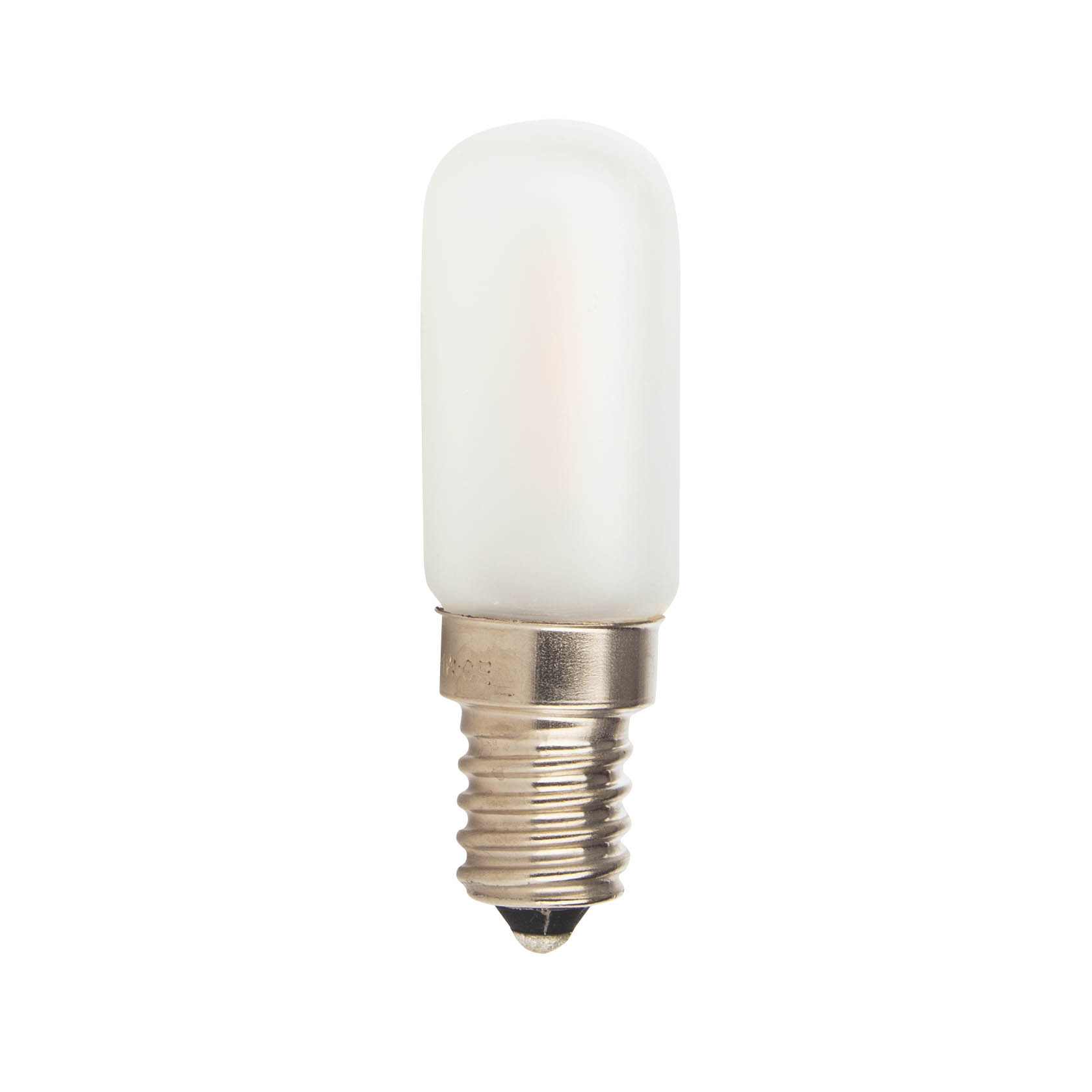 Eine klare Filament LED Röhrenlampe mit E14 Sockel, 220-240V, 1W Leistung, leuchtend in warm weiß. im Dregeno Online Shop günstig kaufen