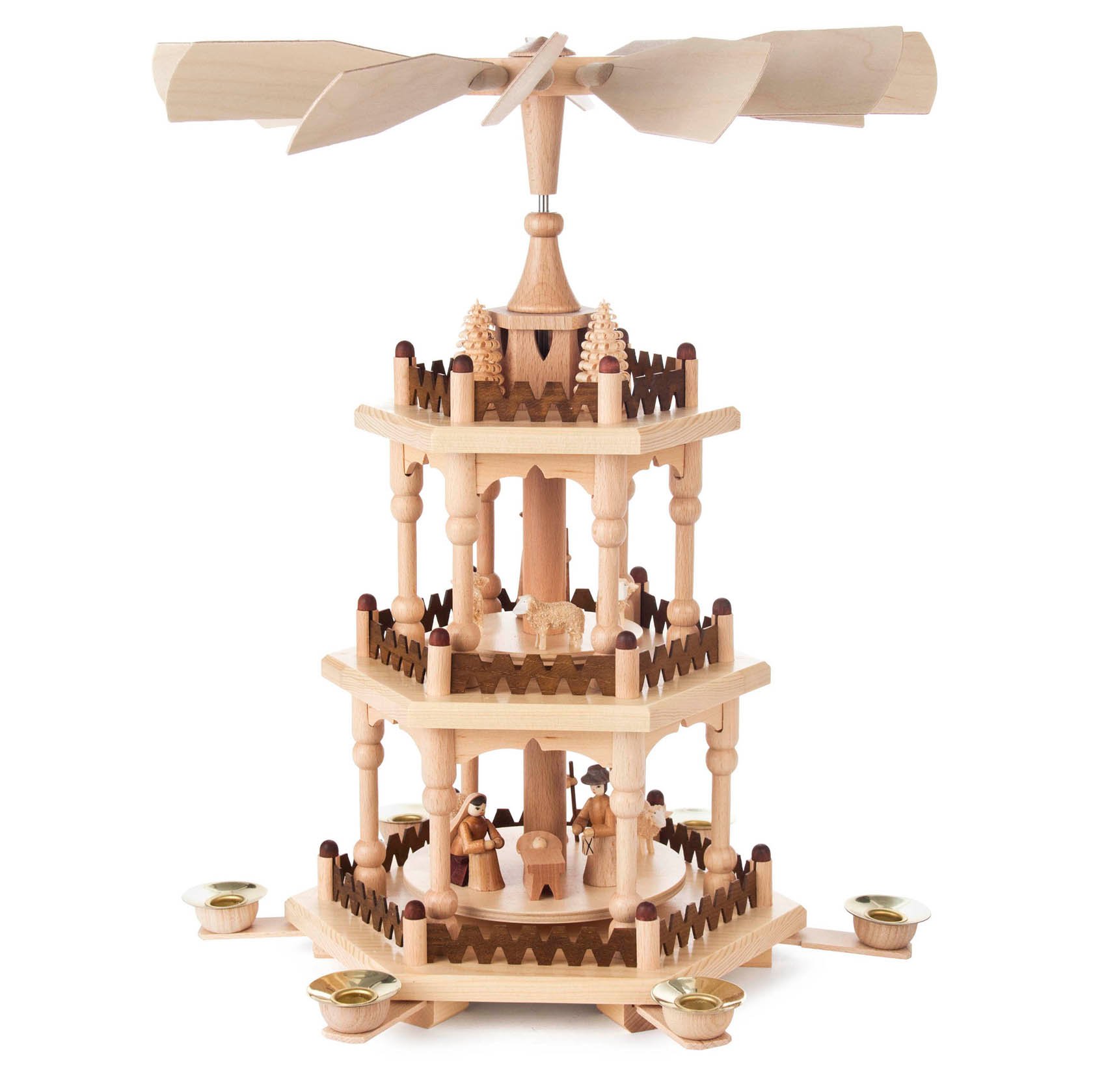 Pyramide mit Christi Geburt, 2-stöckig, für Kerzen d=14mm im Dregeno Online Shop günstig kaufen