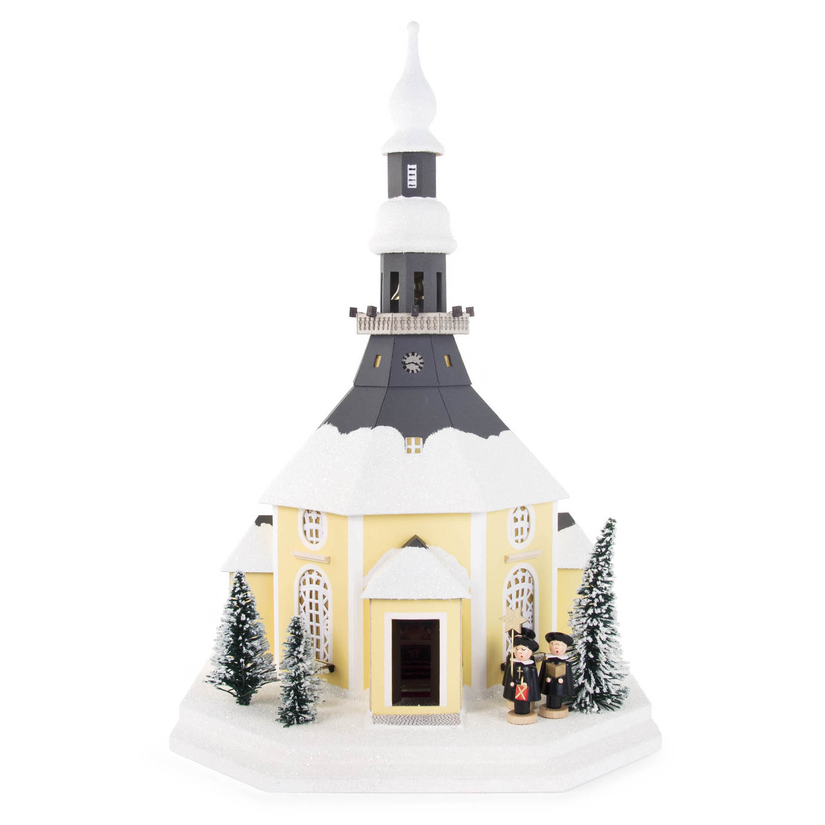 Lichterhaus Seiffener Kirche mit Kurrende, elektr. Beleuchtung im Dregeno Online Shop günstig kaufen