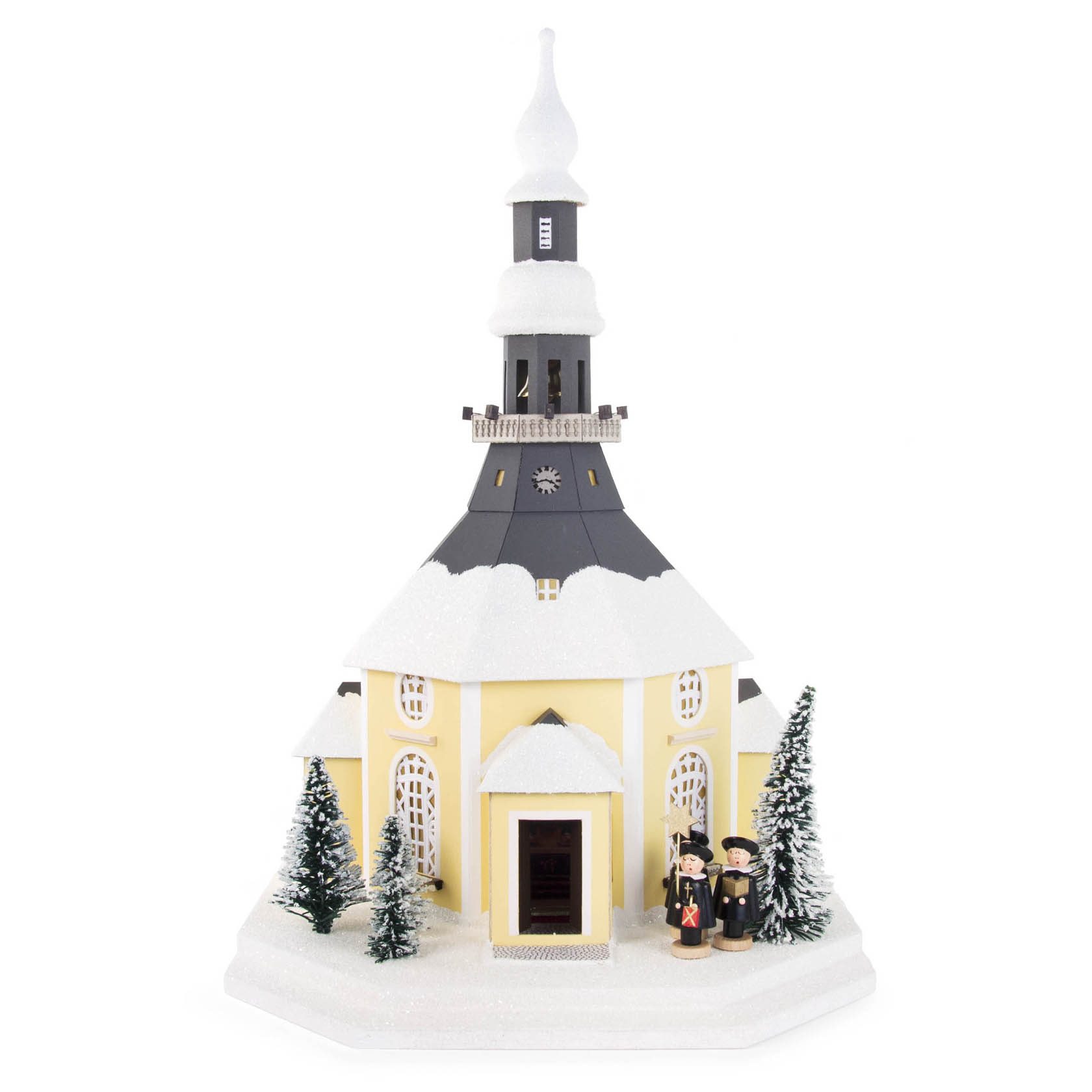 Lichterhaus Seiffener Kirche mit Kurrende, elektr. Beleuchtung