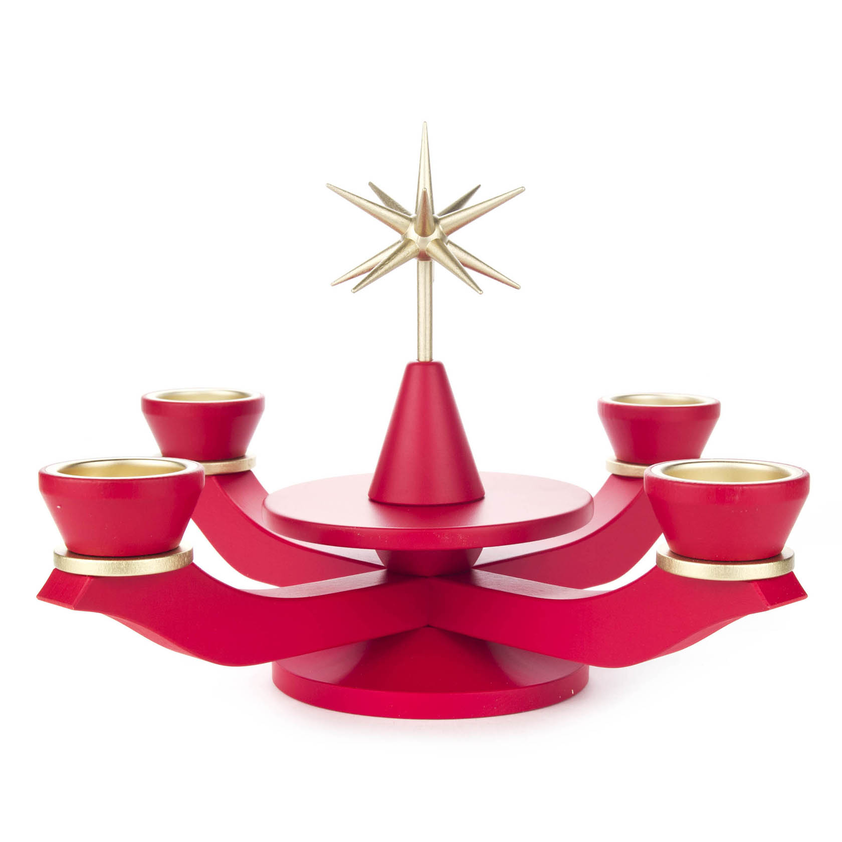 Adventsleuchter mit Stern, rot, für Teelichte im Dregeno Online Shop günstig kaufen