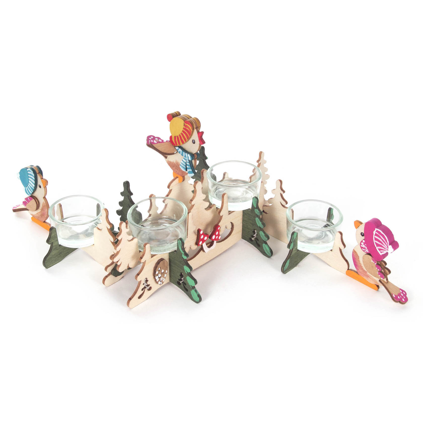 wooden craft kit tealight candle holder