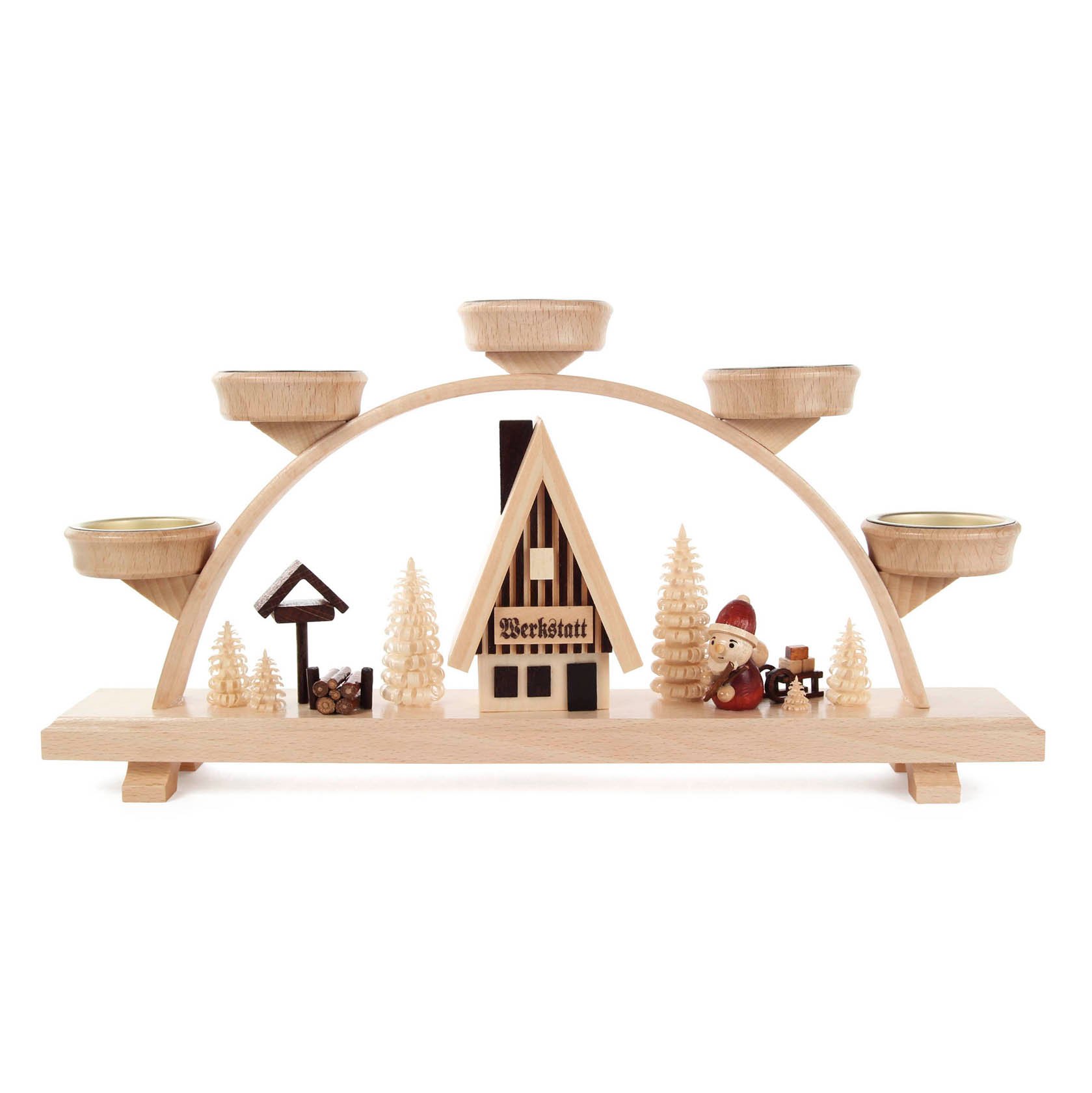 Schwibbogen mit Weihnachtsmann, für Teelichte im Dregeno Online Shop günstig kaufen