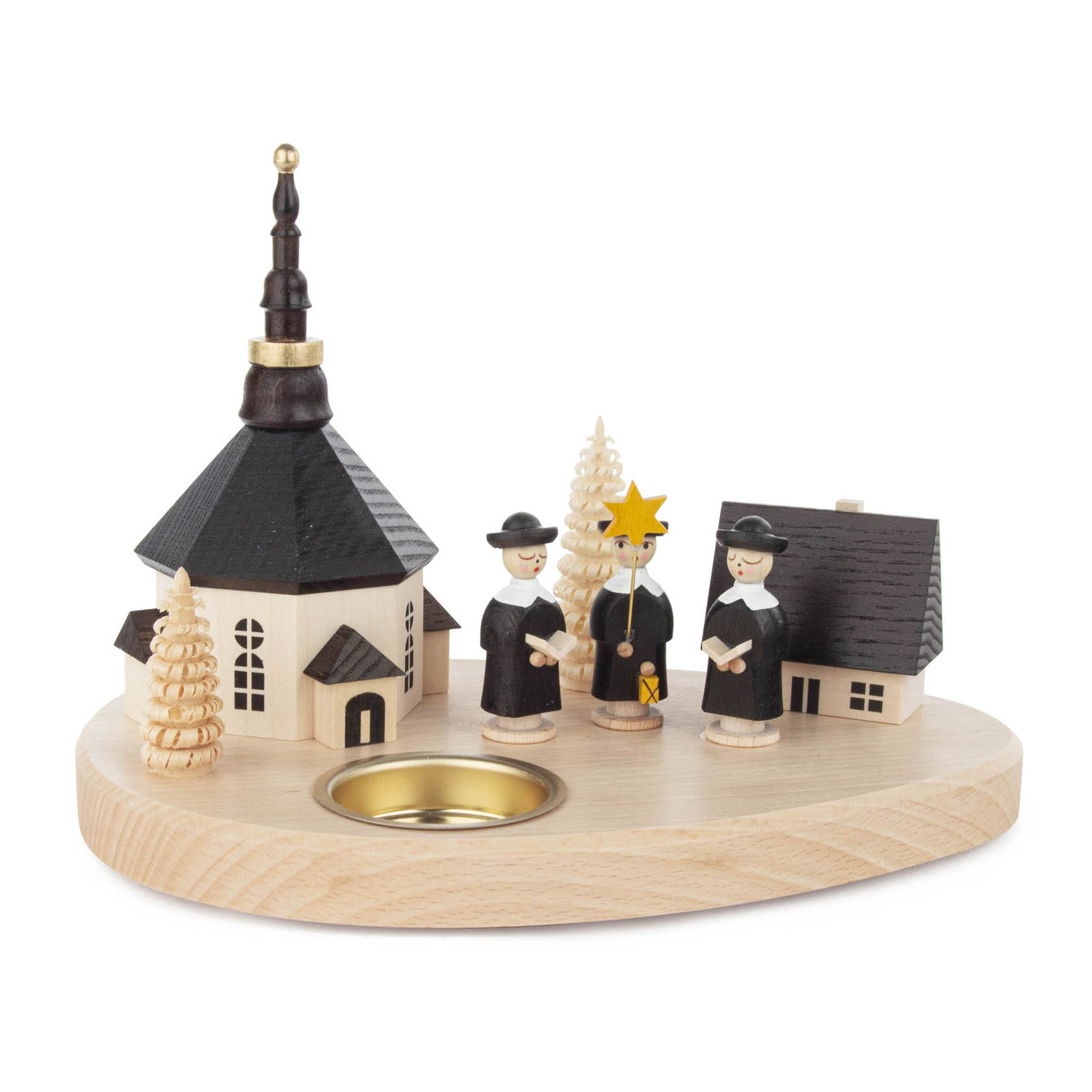 Teelichthalter mit Seiffener Kirche und Kurrende im Dregeno Online Shop günstig kaufen