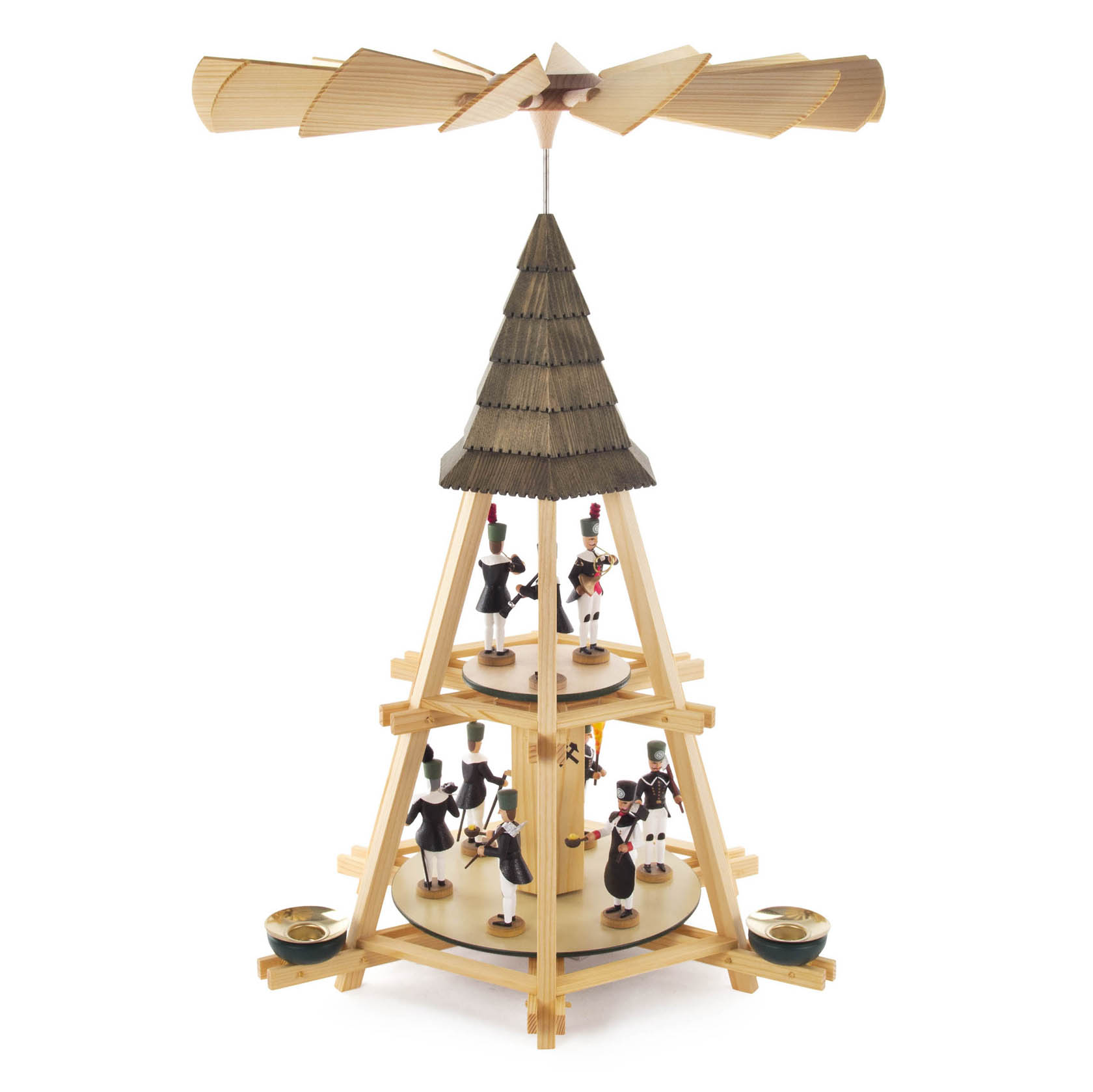 Göpelpyramide mit Bergleuten, 2-stöckig, für Kerzen d=20,5mm im Dregeno Online Shop günstig kaufen
